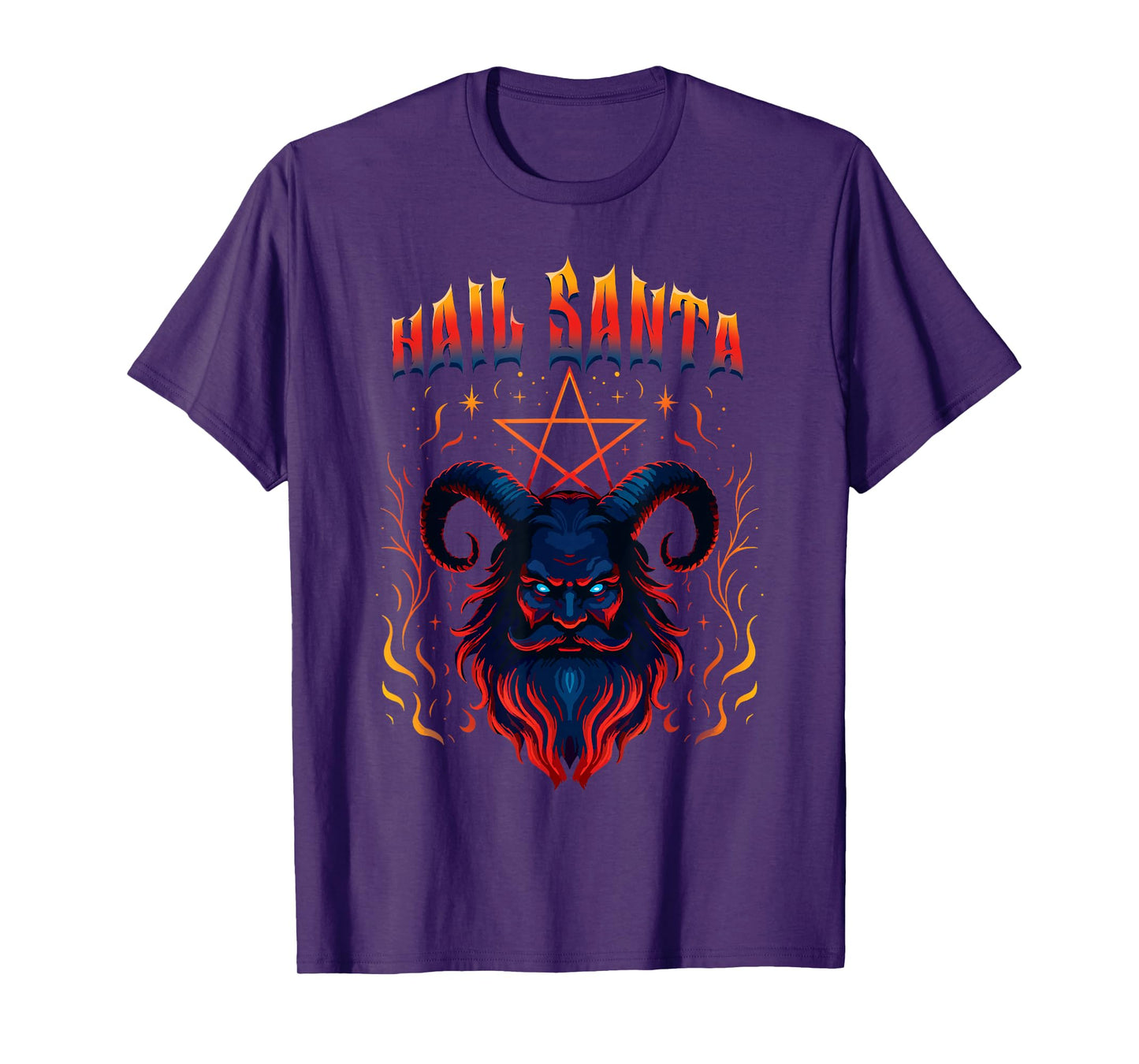 Hail Santa Scary Santa Solstice Gothic Metal Christmas T-Shirt