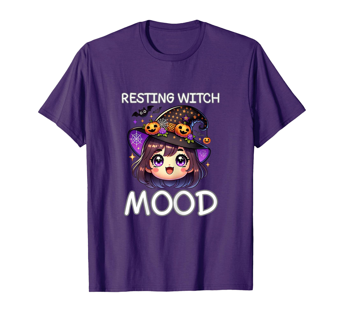 Resting Witch Mood Cute Kawaii Halloween T-Shirt