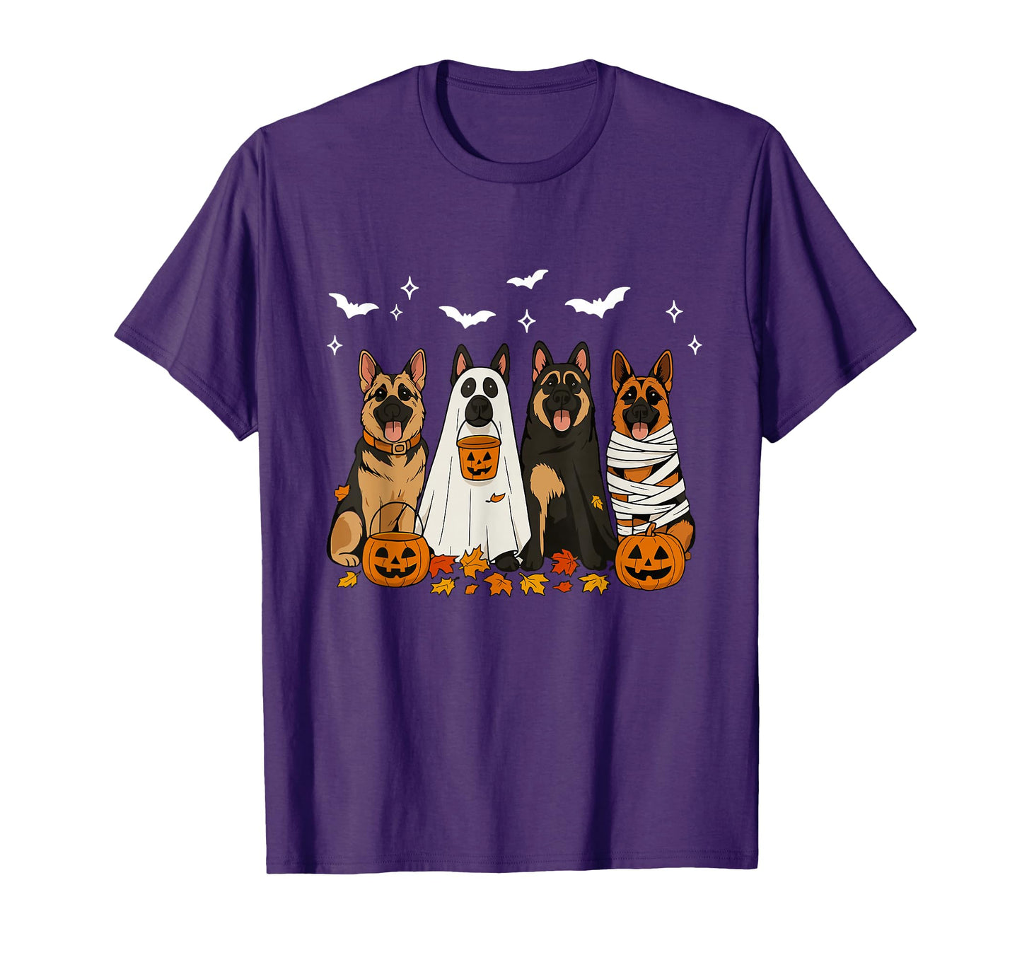 Fall German Shepherd Halloween Witch German Shepherd Dog Mom T-Shirt