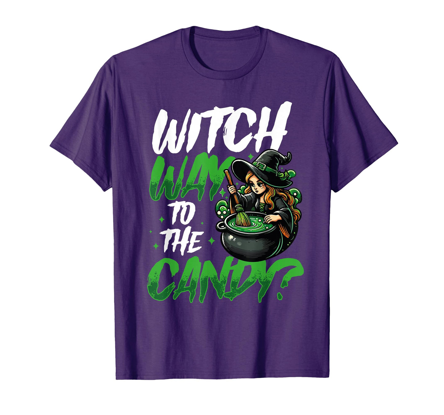 Witch Way to The Candy Funny Halloween Witch T-Shirt