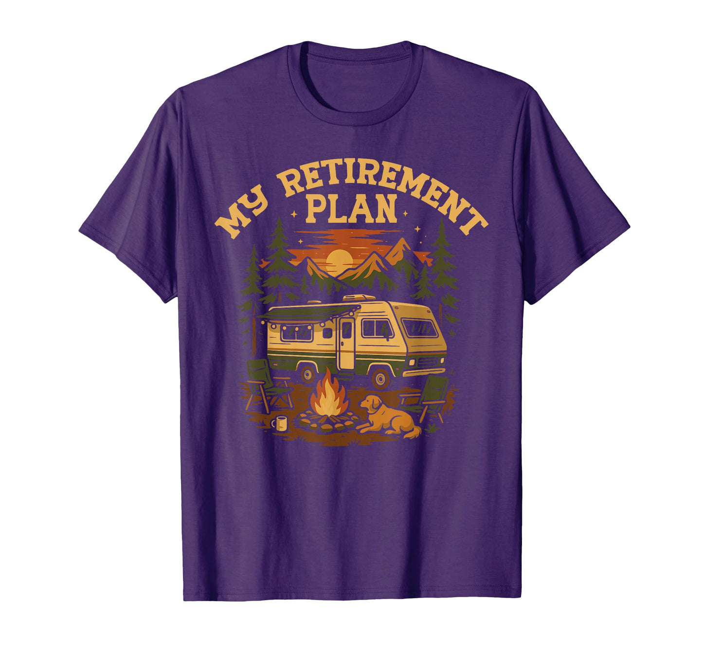 Motorhome Camping Retro My Retirement Plan T-Shirt