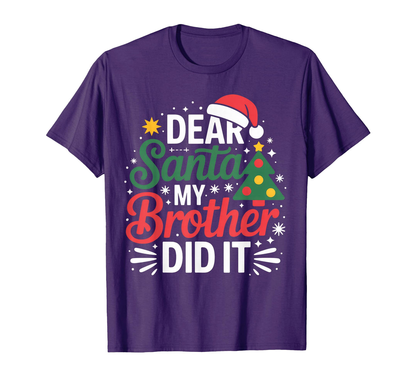 Dear Santa My Brother Did It Christmas Cheer for Kids T-Shirt