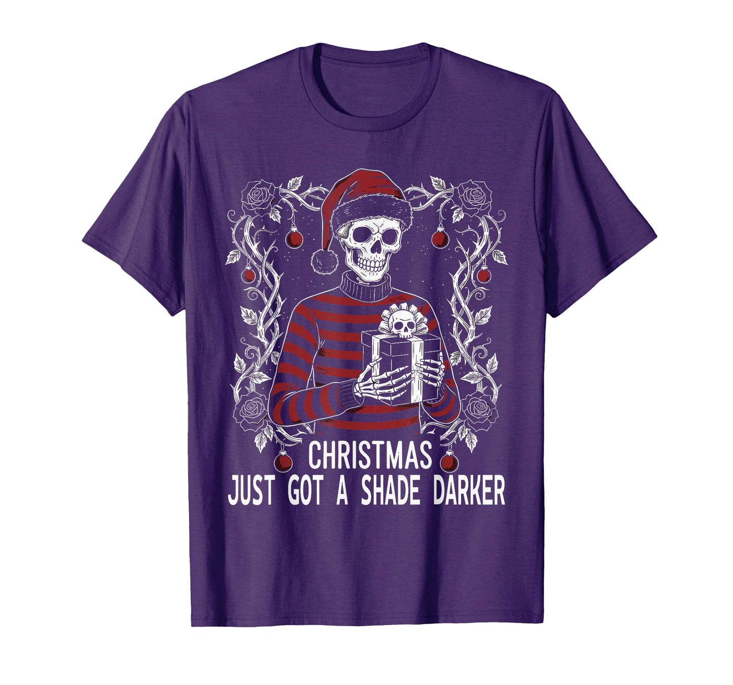 Goth Christmas Skeleton Gothic Academia Gothmas T-Shirt