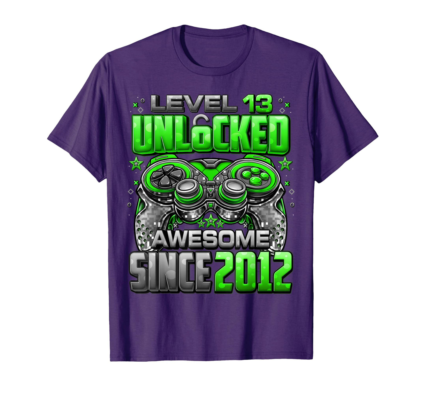 Level 13 Unlocked Awesome Since 2012 13th Birthday Gaming T-Shirt