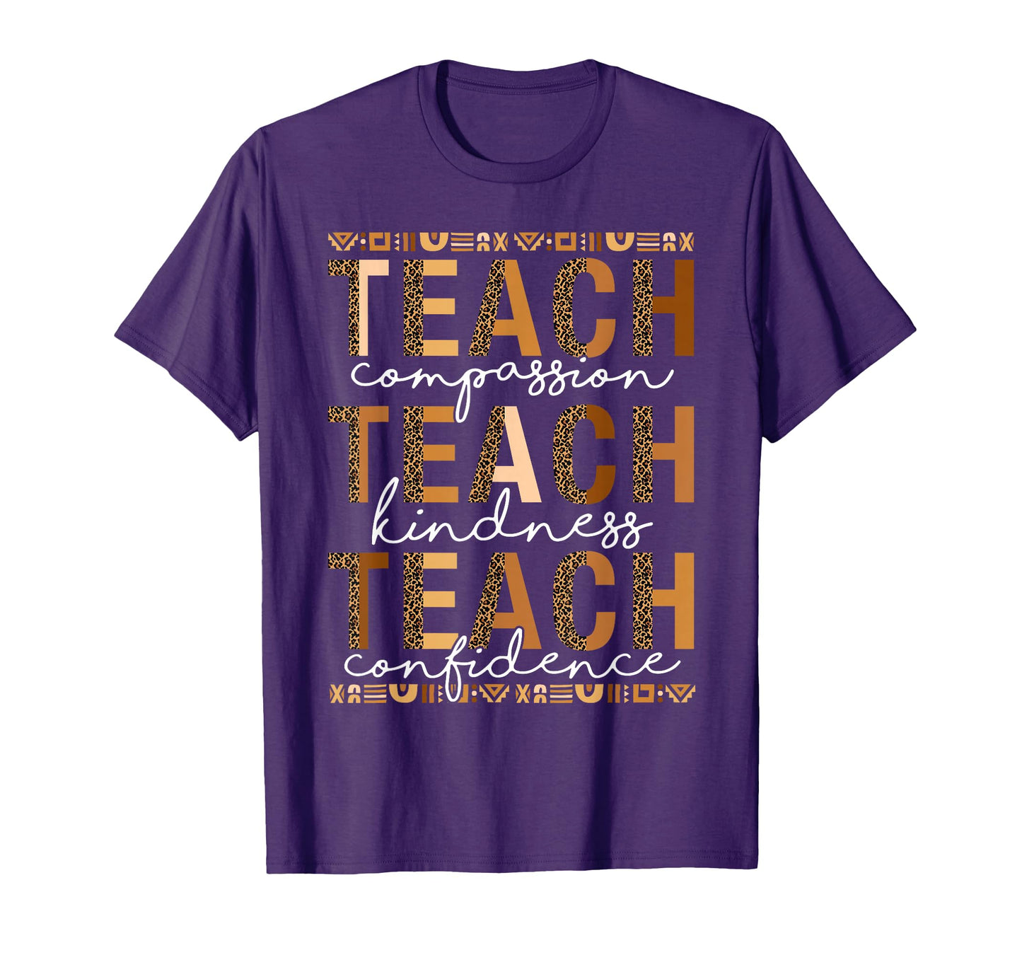 Teach Compassion Kindness Confidence Black History Teacher T-Shirt