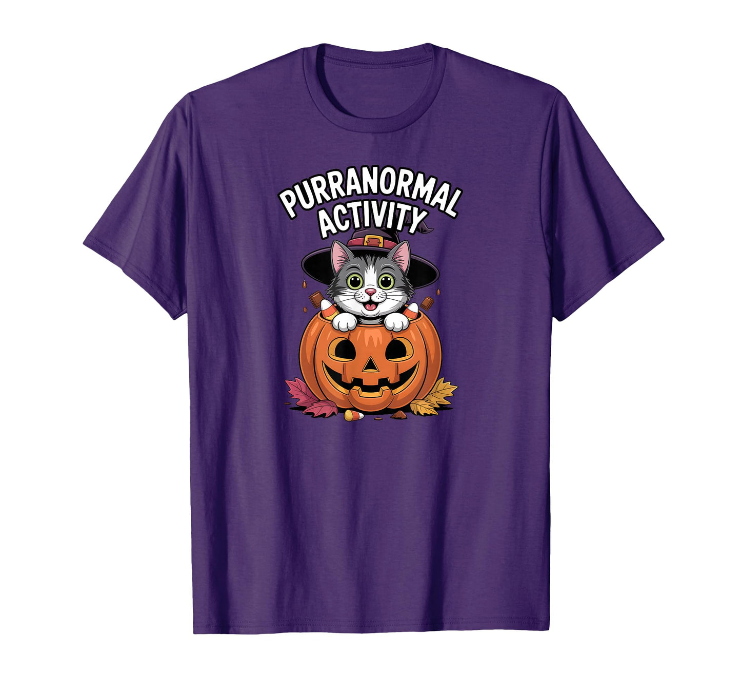 Halloween Funny Cat Purranormal Activity T-Shirt