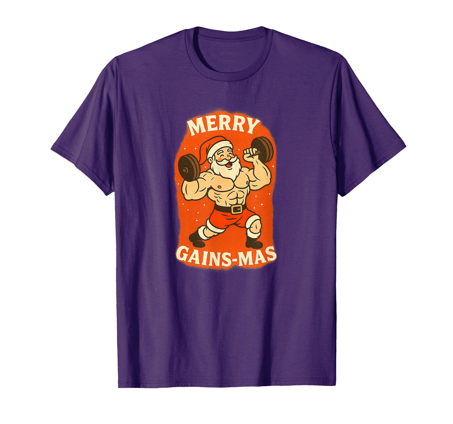 Funny Christmas Holiday Santa Workout Design Gym T-Shirt