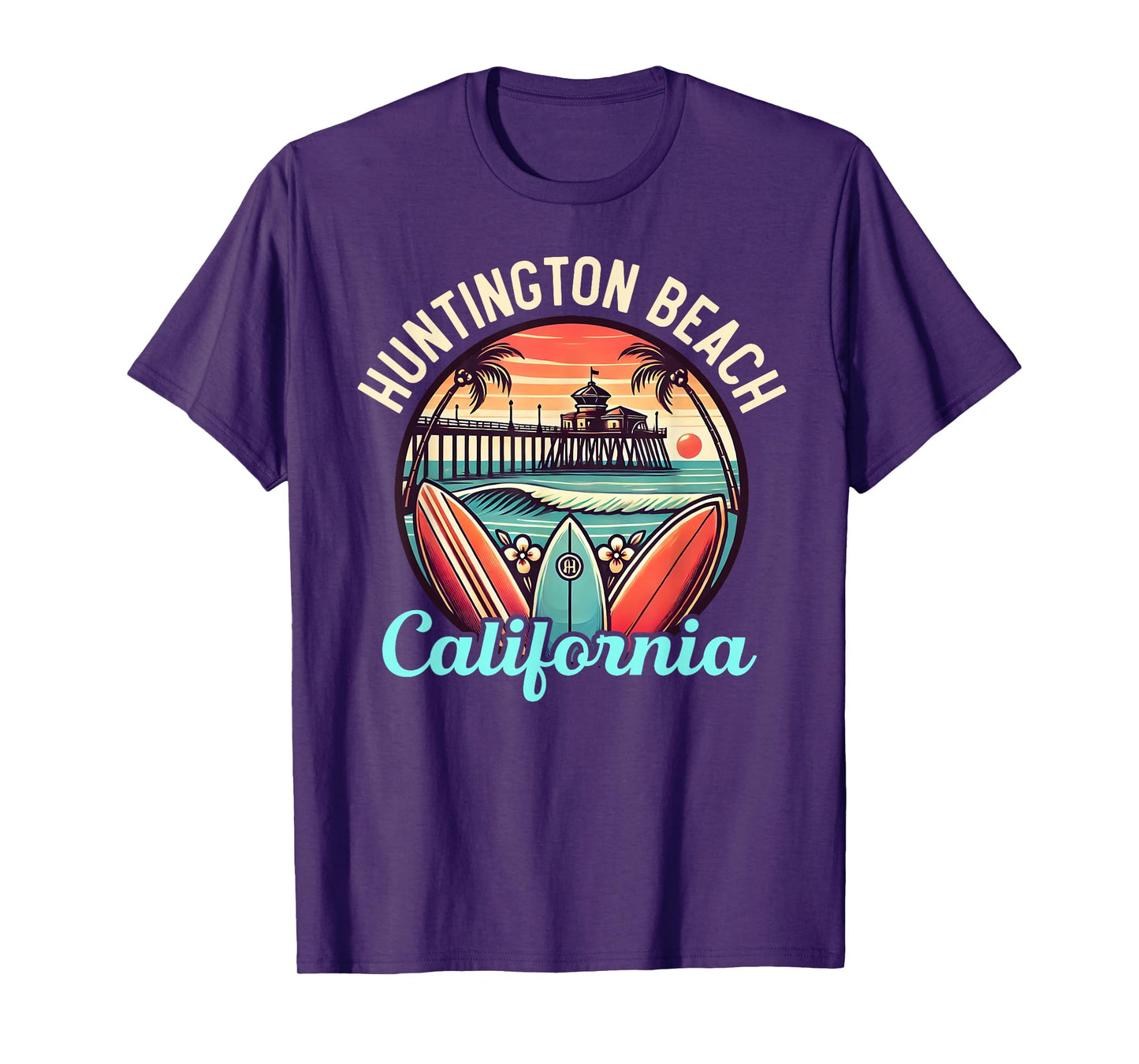 Huntington Beach California, Los Angeles, Surfer Retro Gifts T-Shirt