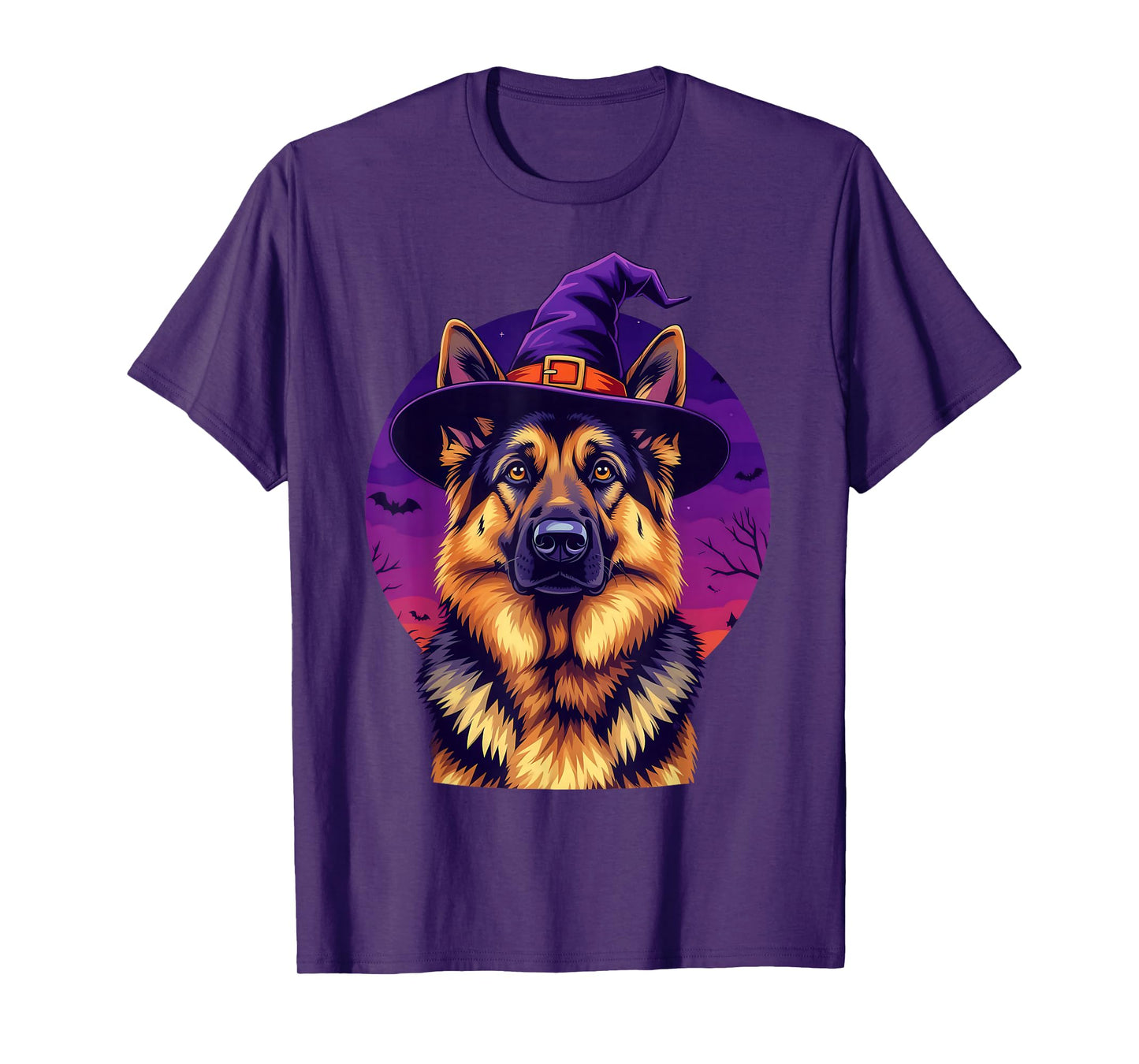 German Shepherd Halloween Costume Spooky October Night T-Shirt