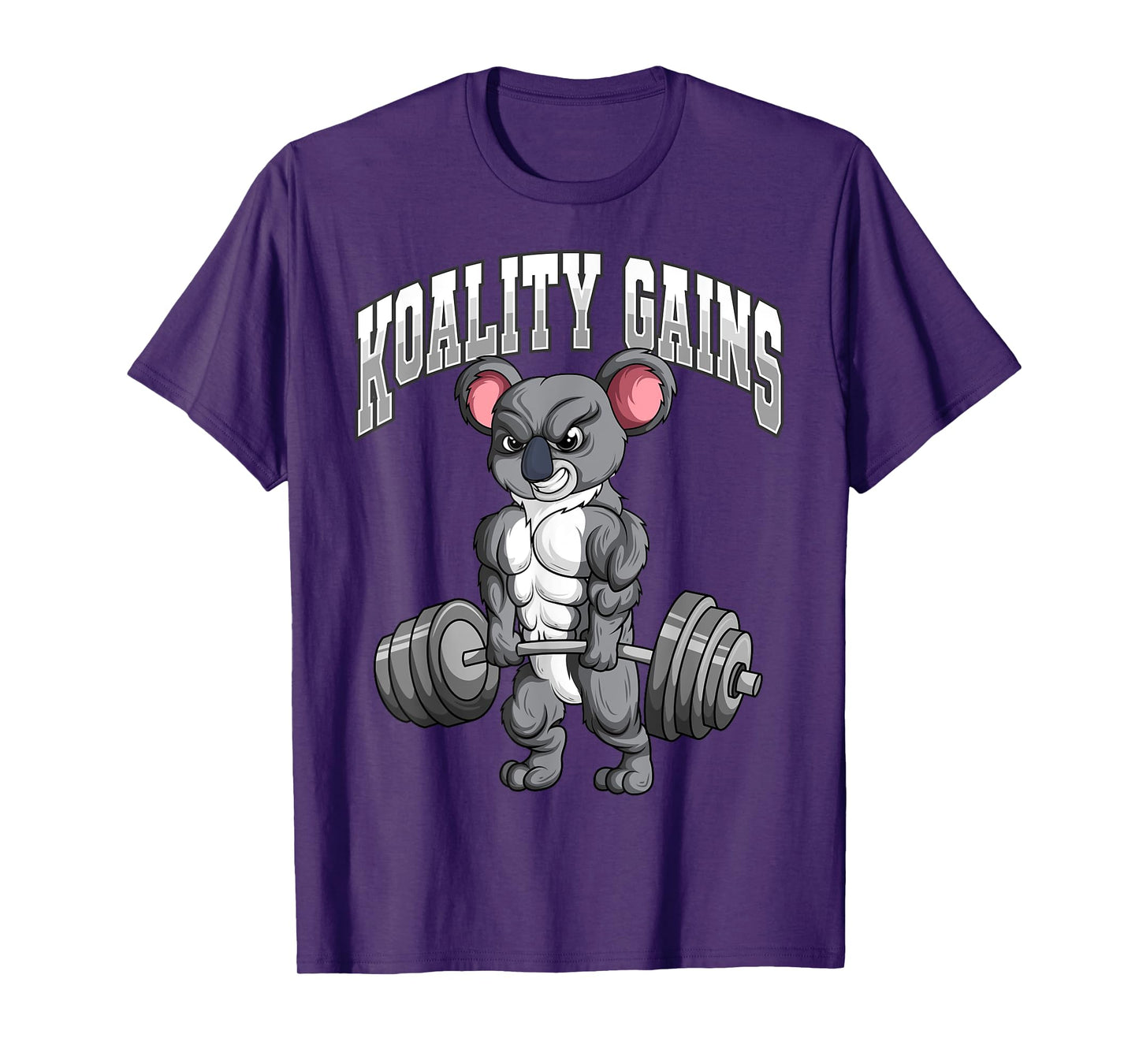 Koality Gains Fitness Gym Koala Bodybuilding T-Shirt