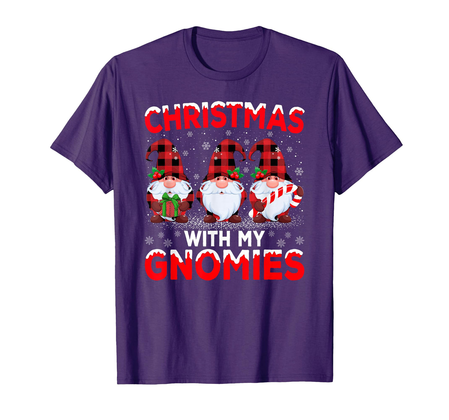 Christmas with My Gnomies Funny Family Gnomes Xmas Pajamas T-Shirt