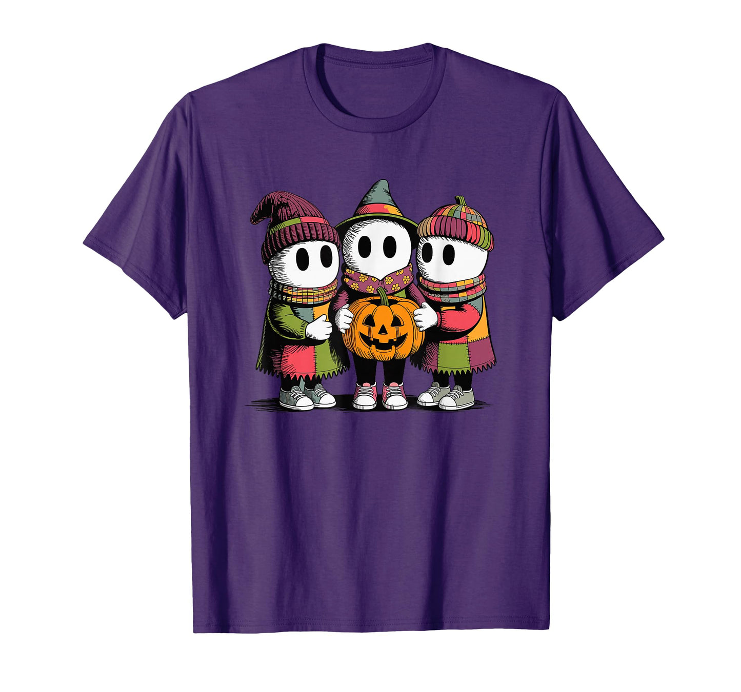 Halloween Pop Art Ghosts Spooky Season Pumpkin Costume T-Shirt