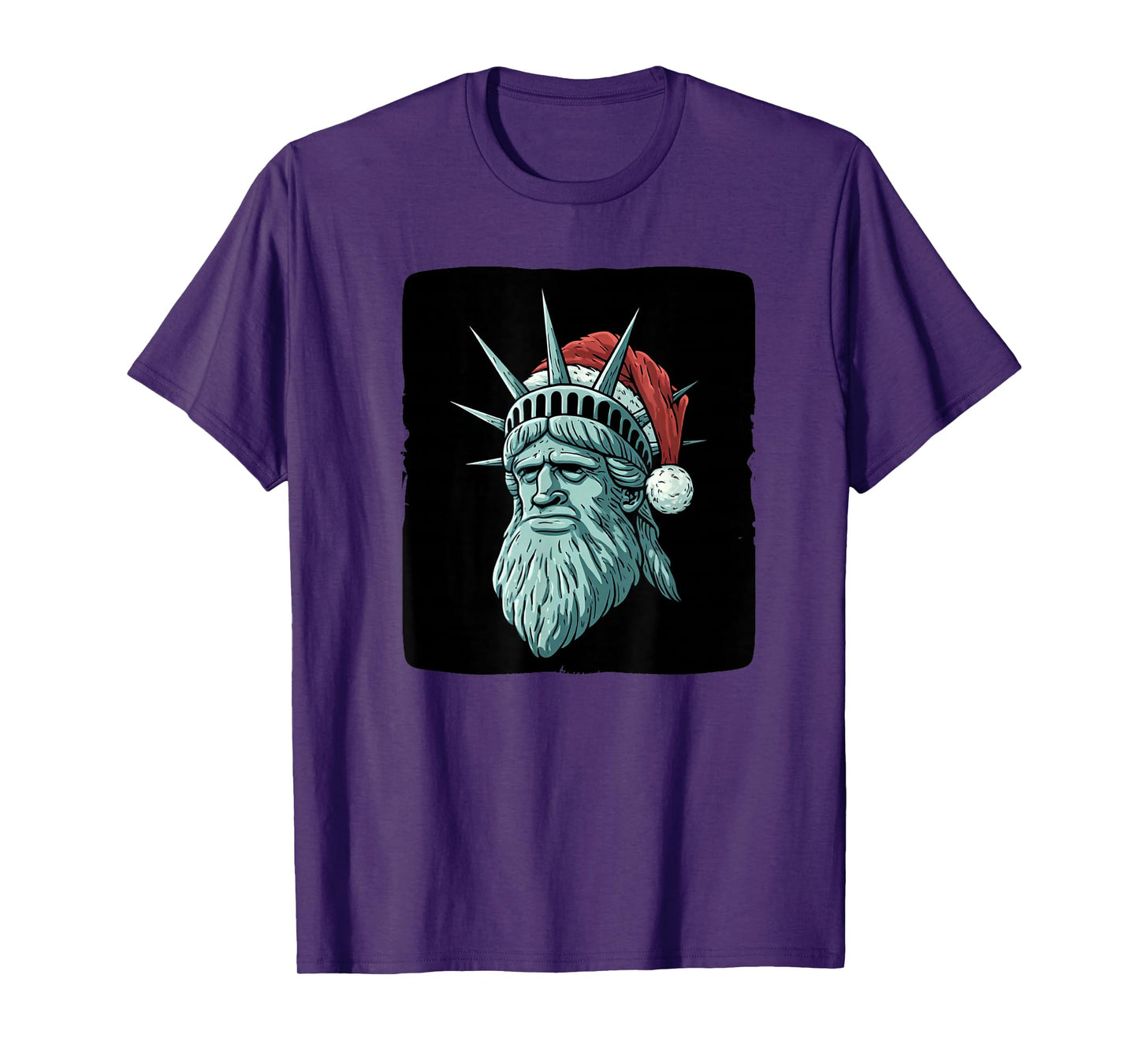Grumpy Santa Claus in Liberty Statue Style Costume T-Shirt