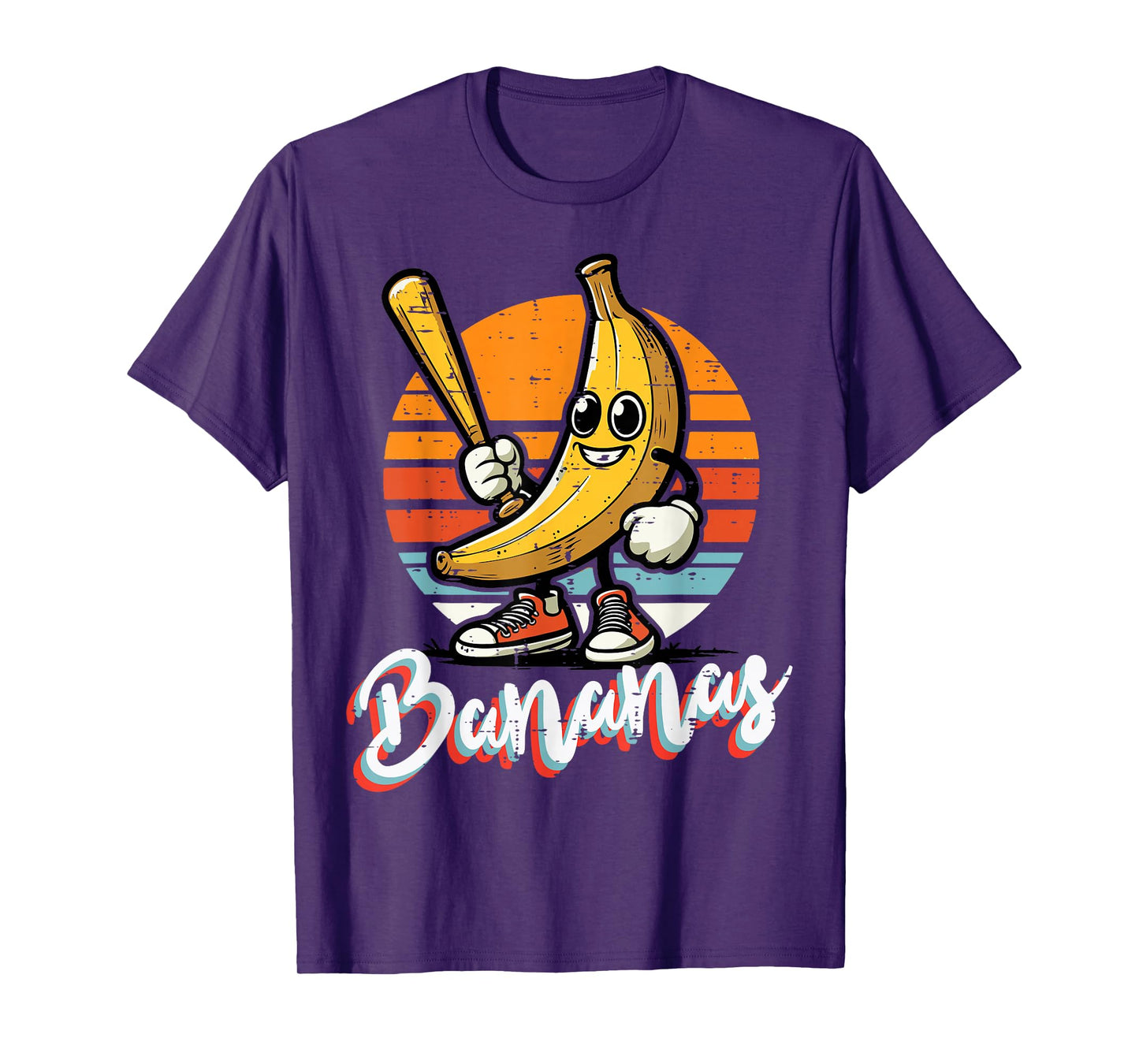 Banana Sunset Retro Fruit Boys Kids Men T-Shirt