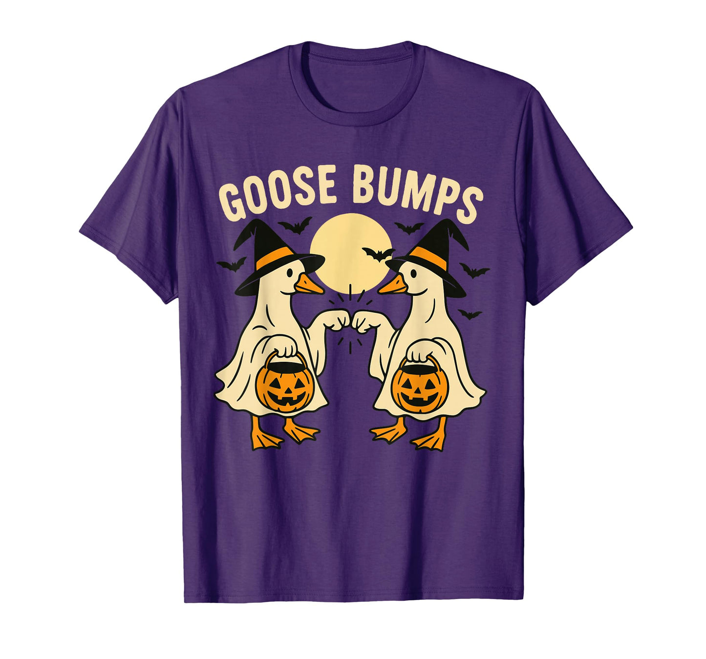 Cute Spooky Goose Shirt, Funny Halloween Goose Bumps T-Shirt