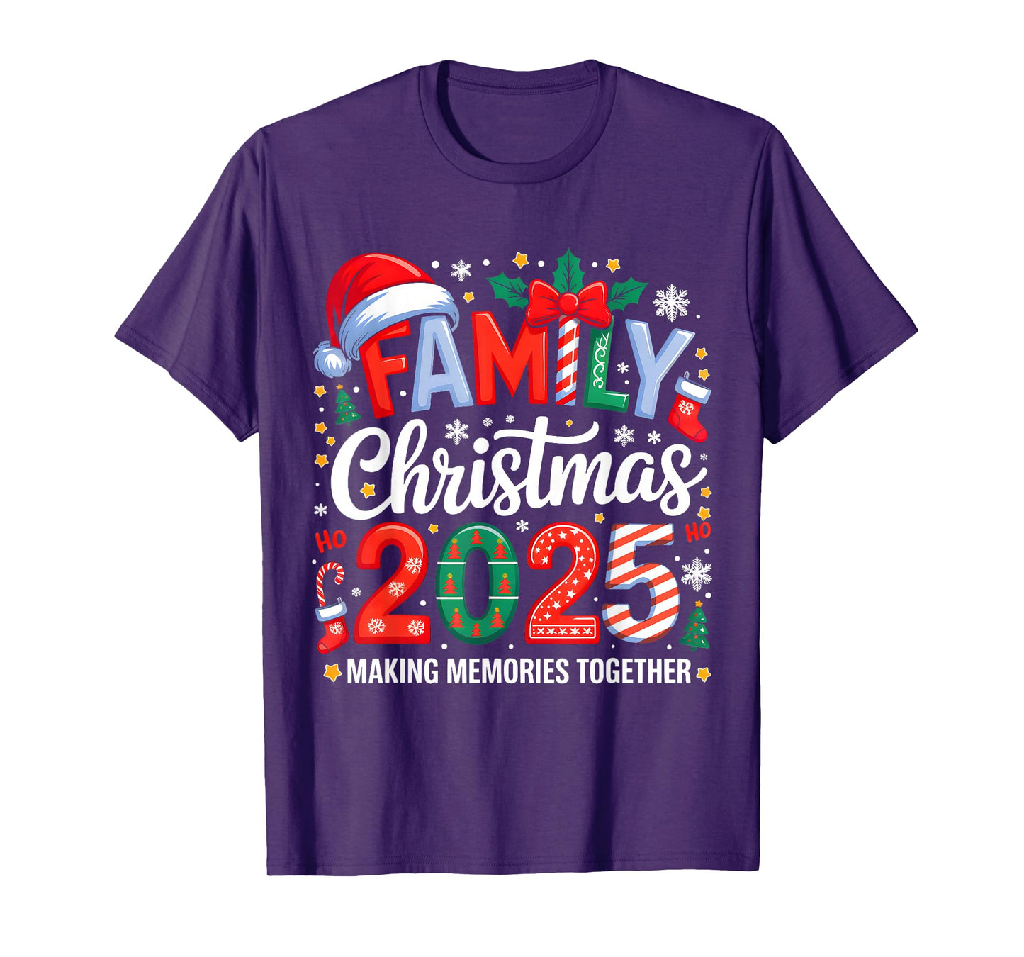 Family Christmas 2025 Squad Santa Elf Xmas Matching Costume T-Shirt