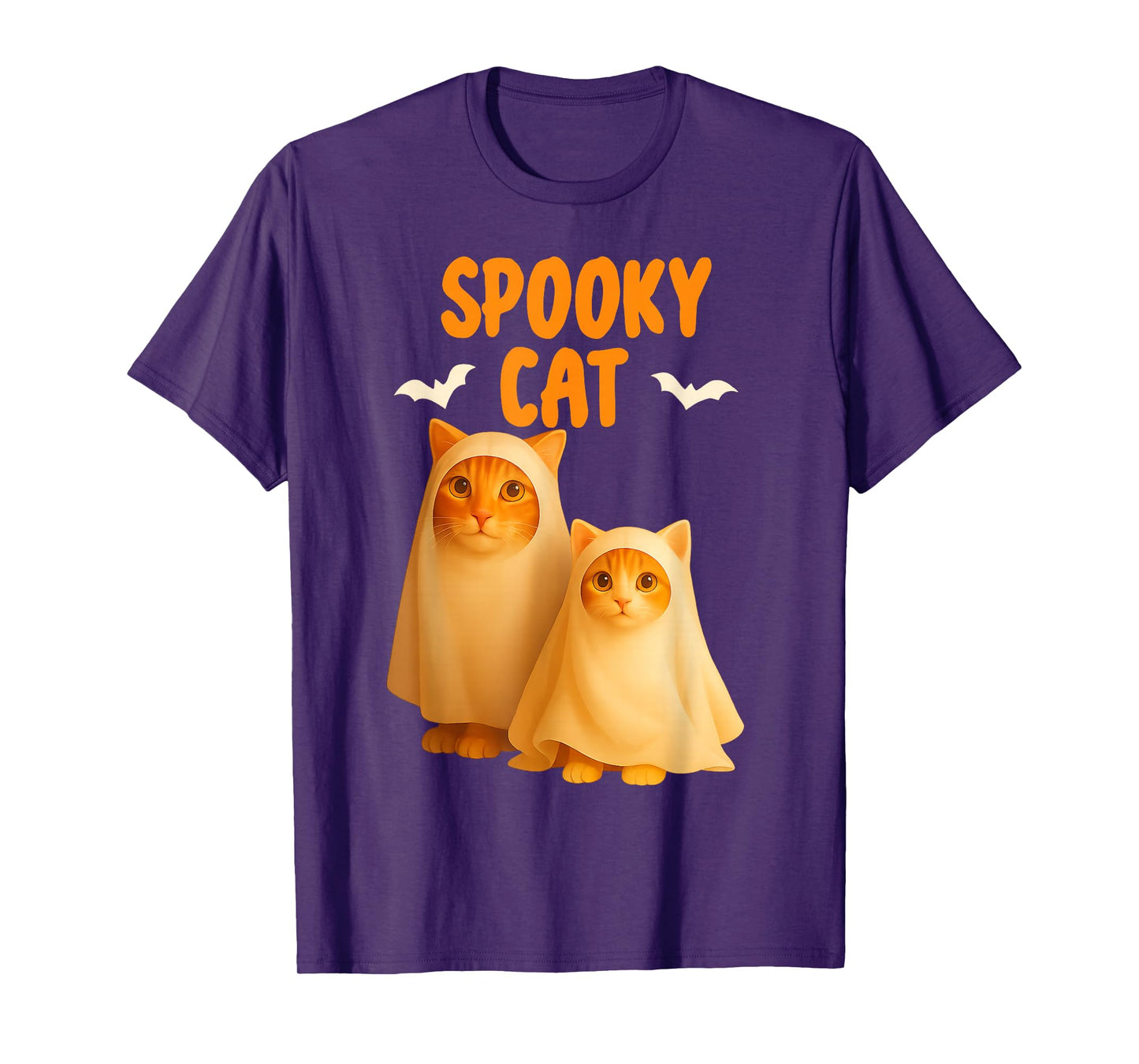 Ghost Cat Meme Funny Halloween Costume for Men Women Kids T-Shirt