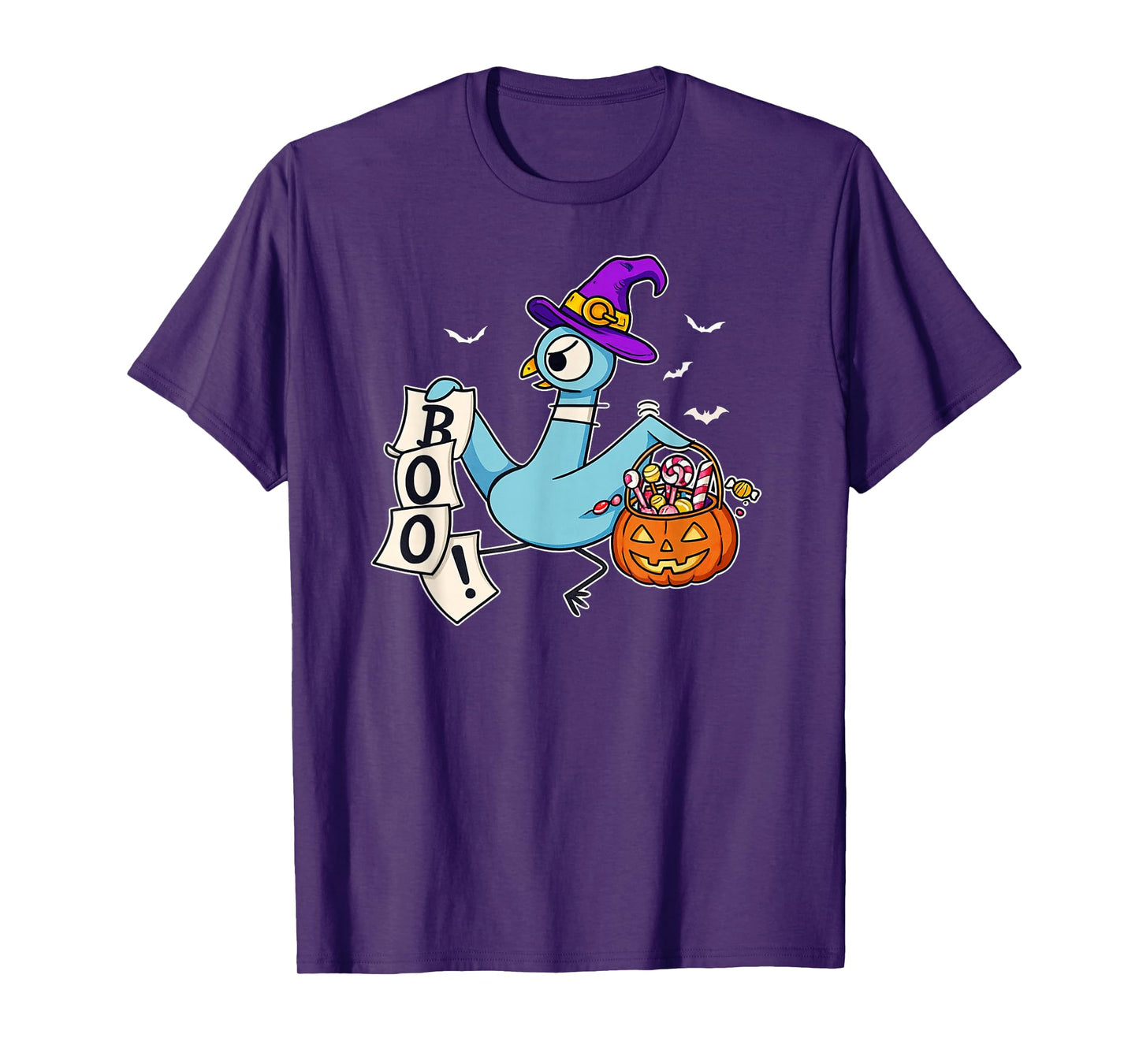 Halloween Boo Piegon Teacher T-Shirt