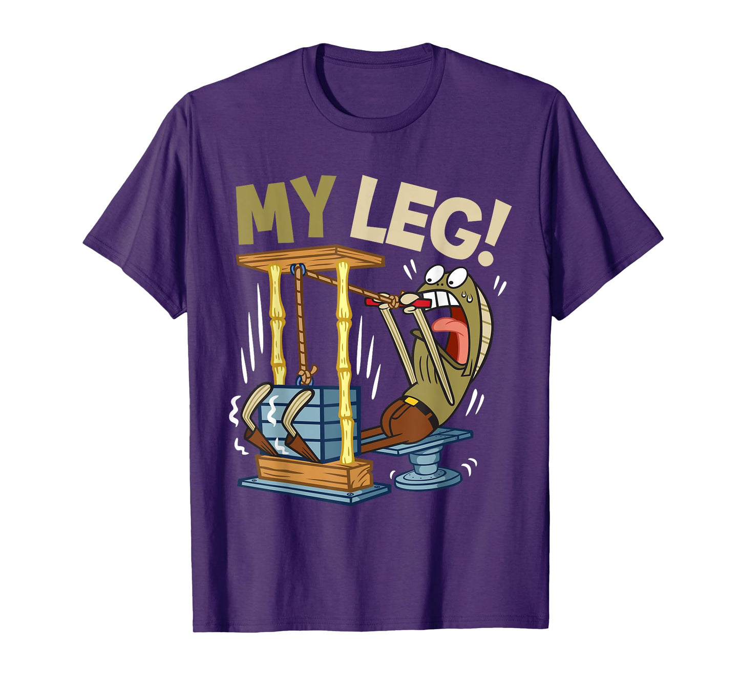 Mademark x SpongeBob SquarePants - My Leg Legs Day Weight Lifting Bodybuilding SpongeBob Gym T-Shirt
