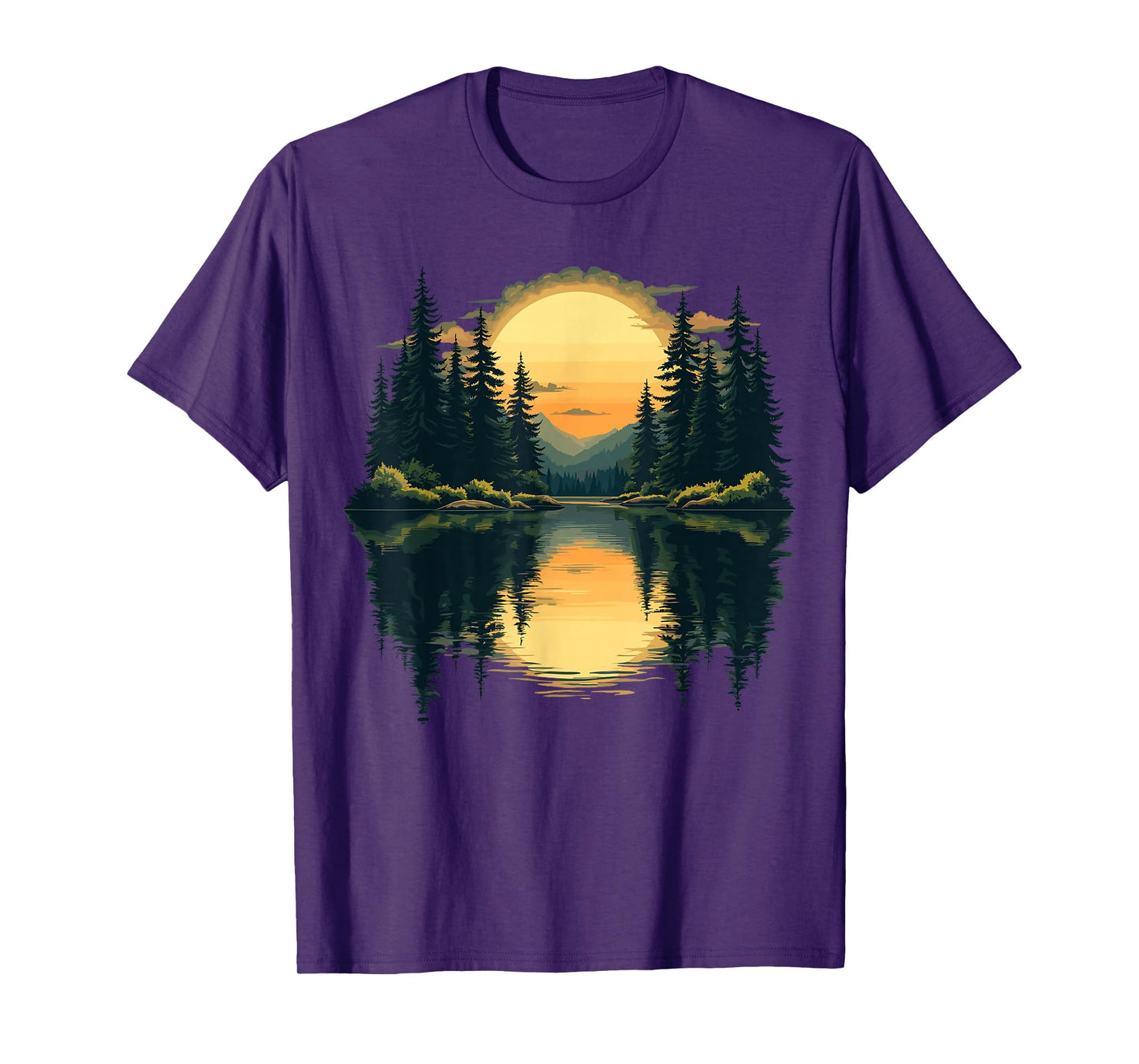 Nature Trees Reflection Forest Outdoor Wildlife T-Shirt