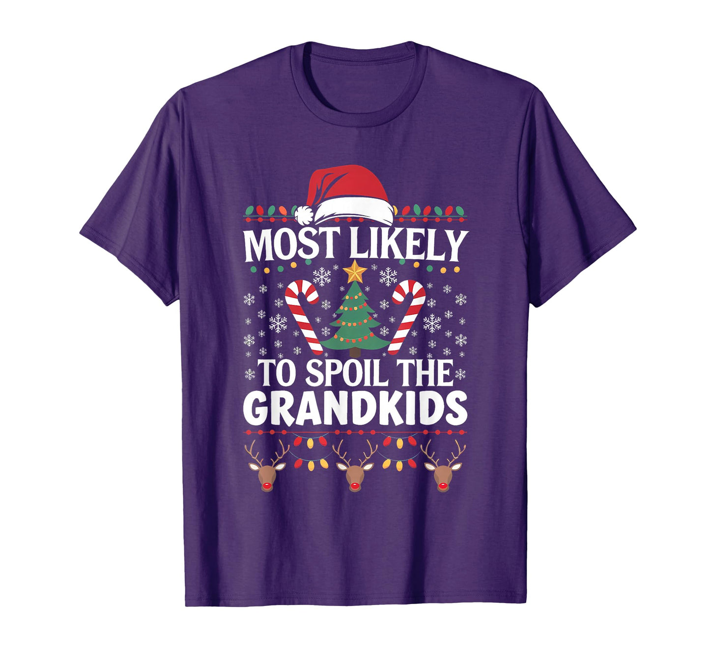 Most Likely to Spoil The Grandkids Christmas Party Fun T-Shirt