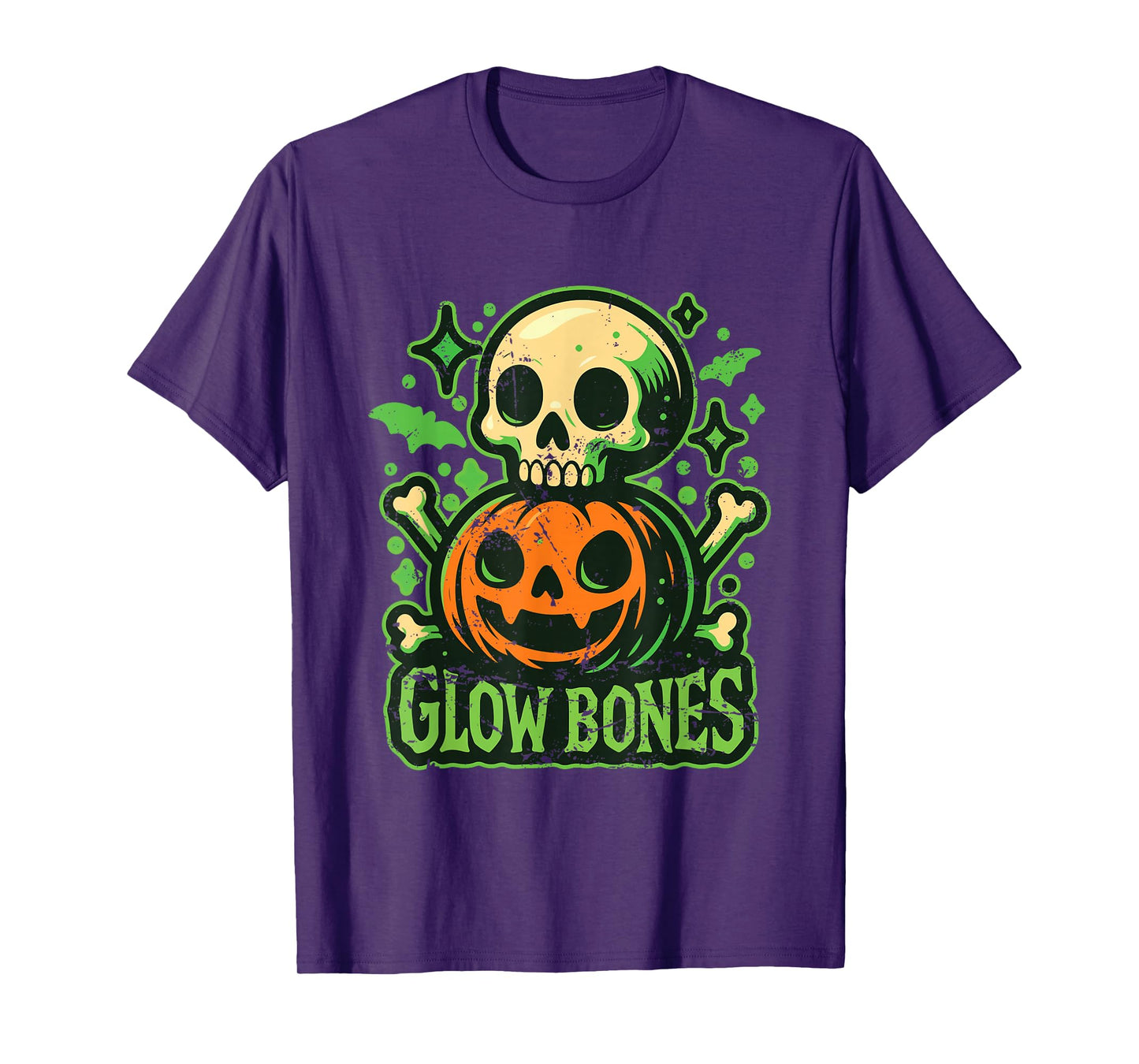 Glow Bones Pumpkin Skeleton T-Shirt