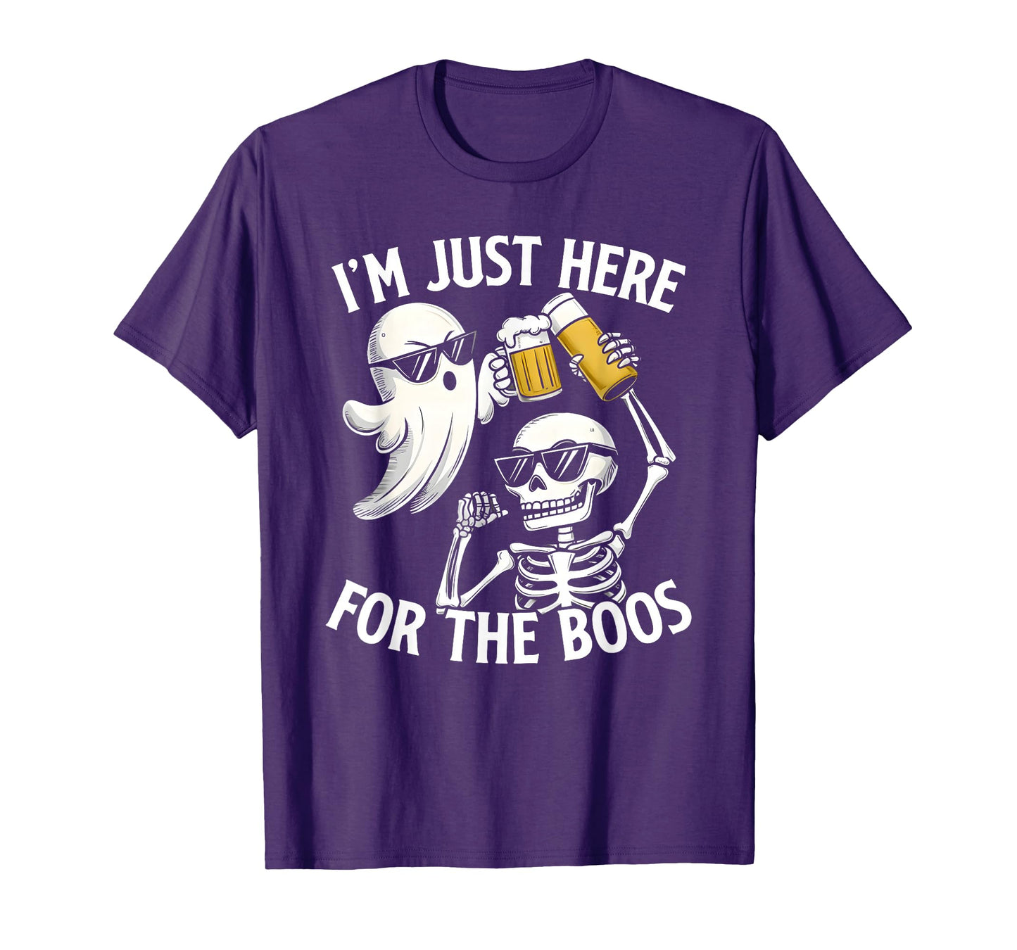 I'm Just Here for The Boos Funny Halloween Ghost Men Women T-Shirt