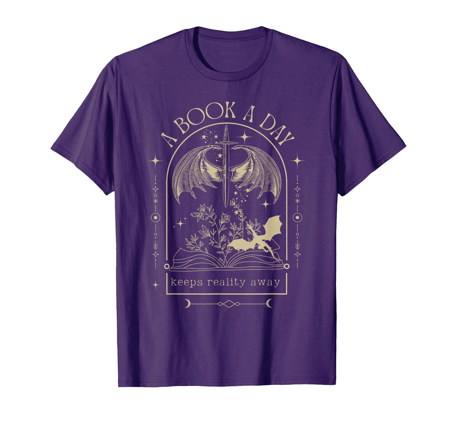 Vintage A Book a Day Keeps Reality Away Spicy Book Readers T-Shirt