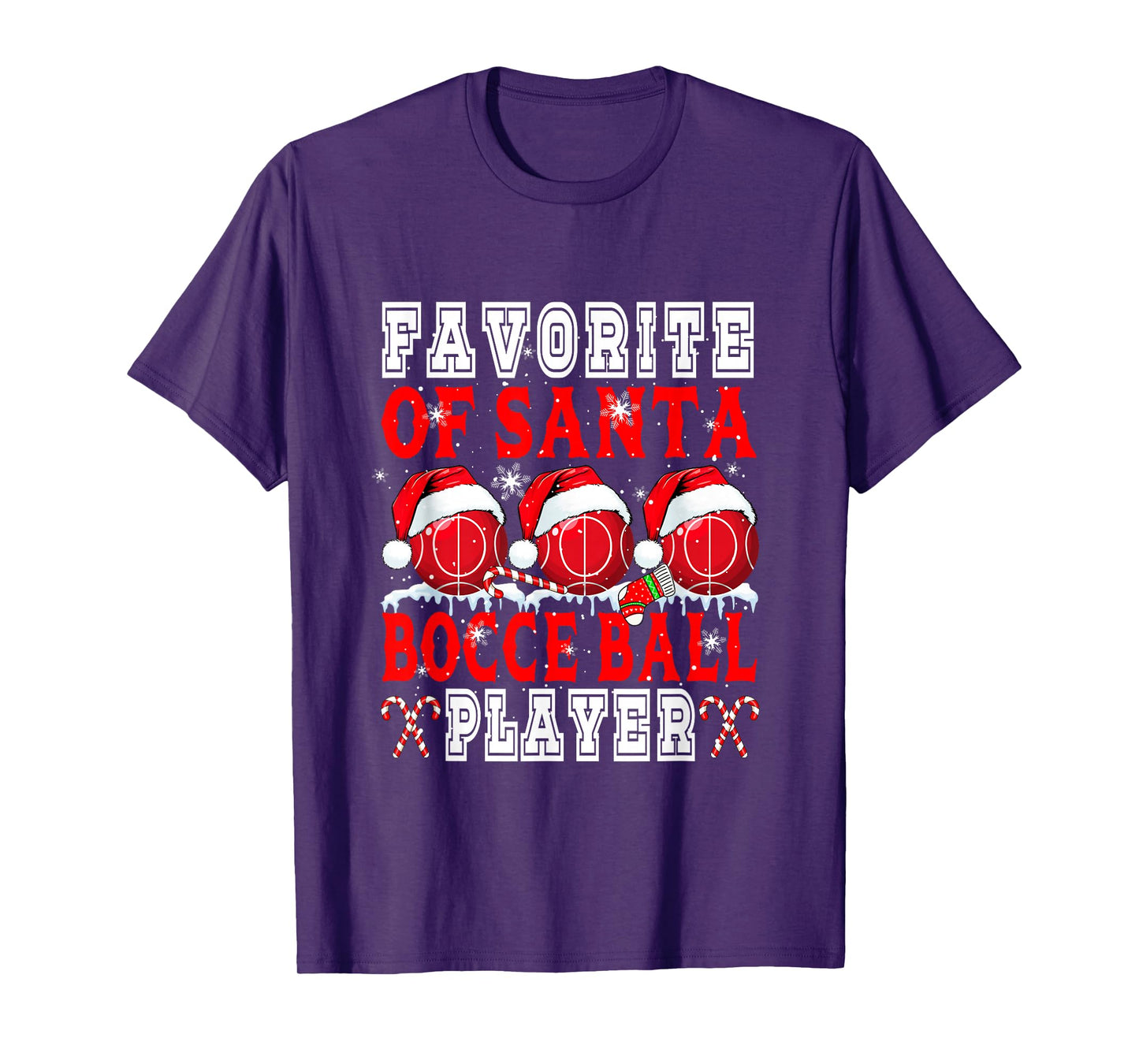 Favorite of Xmas Santa Funny Bocce Ball Player Matching Team T-Shirt