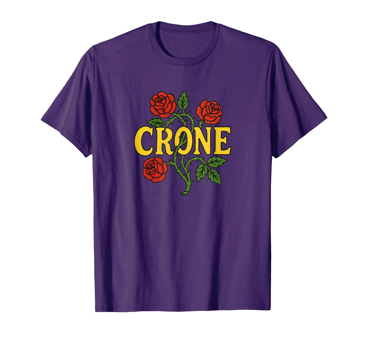 Crone Thorny Roses Art Wise Matriarch Art Crone T-Shirt