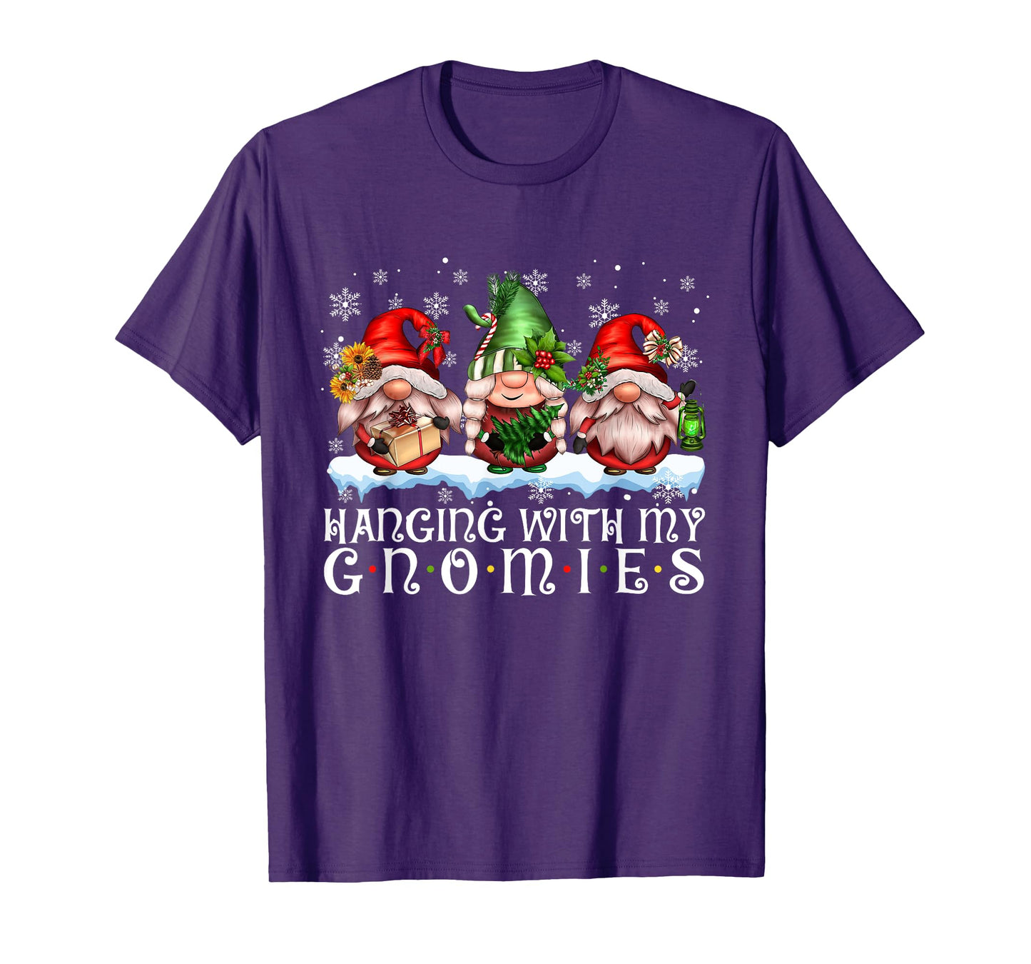 Hanging with My Gnomies Matching Family Christmas Gnome Pjs T-Shirt