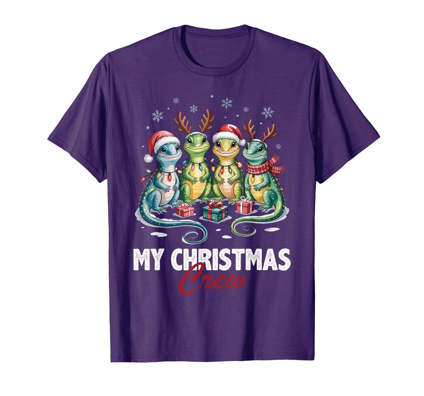 Lizard Christmas Crew Cute Pet Lovers Funny Holiday Pajama T-Shirt