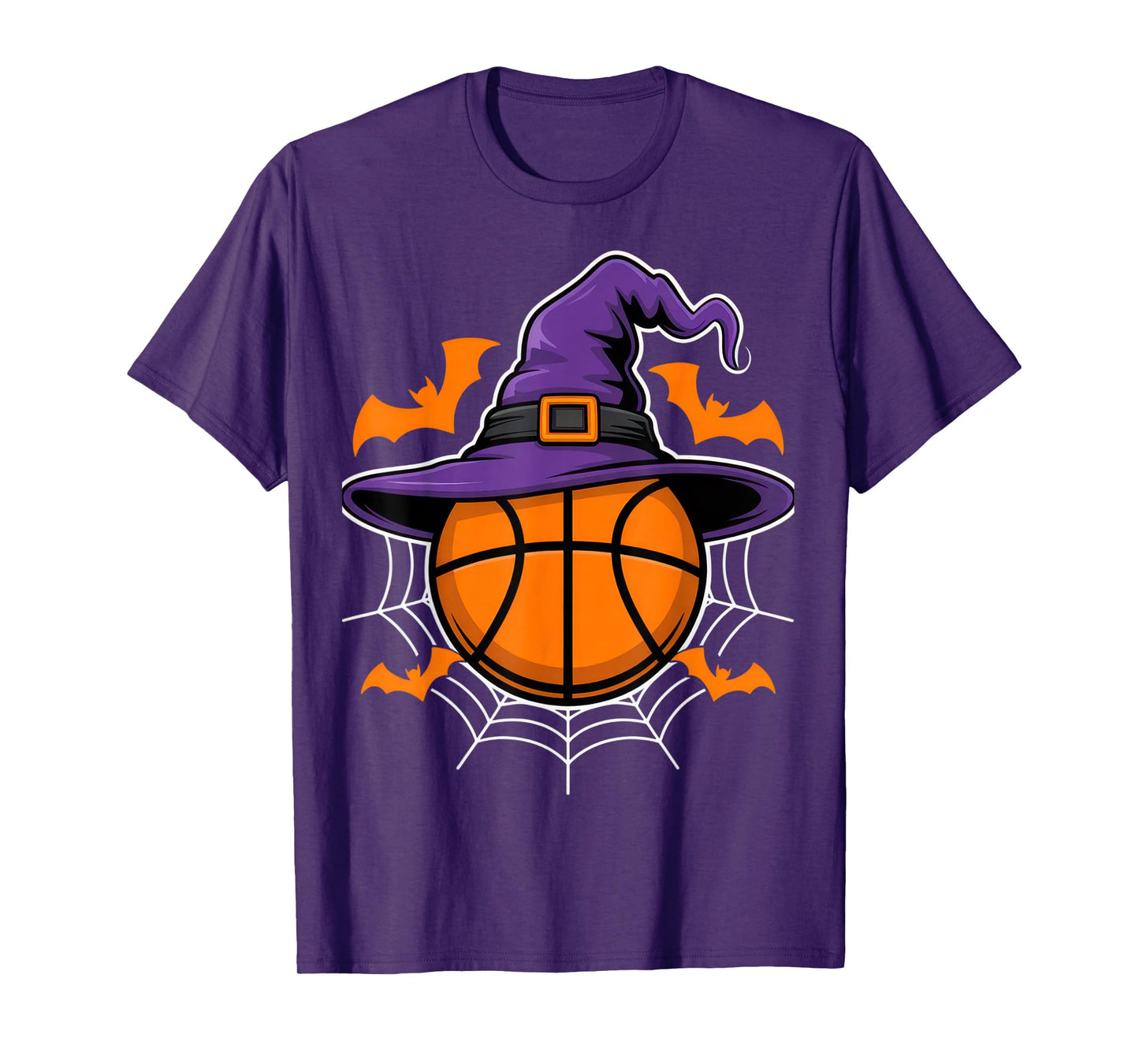 Basketball Witch Hat Spooky Vibes for Halloween T-Shirt