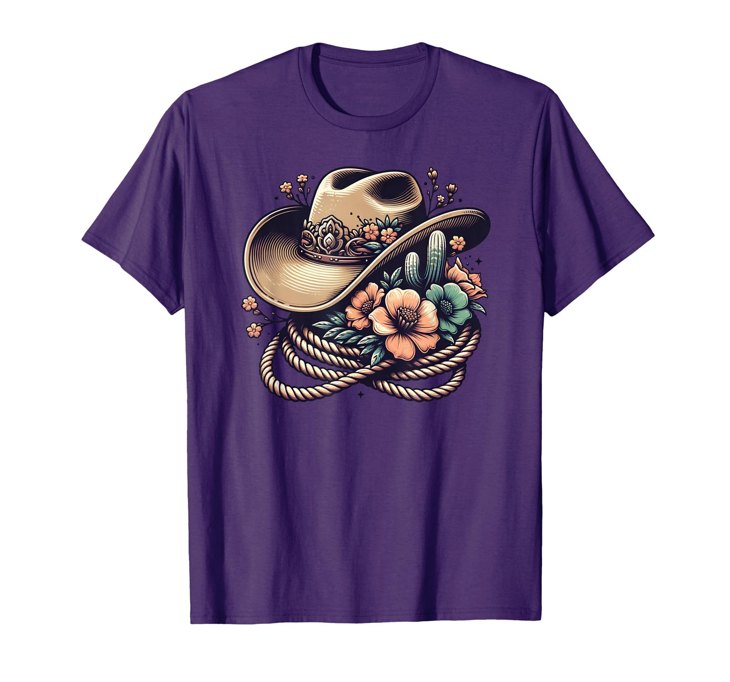 Western Country Cowgirl Tees Vintage Western Country Rodeo Cowgirl Cowboy T-Shirt