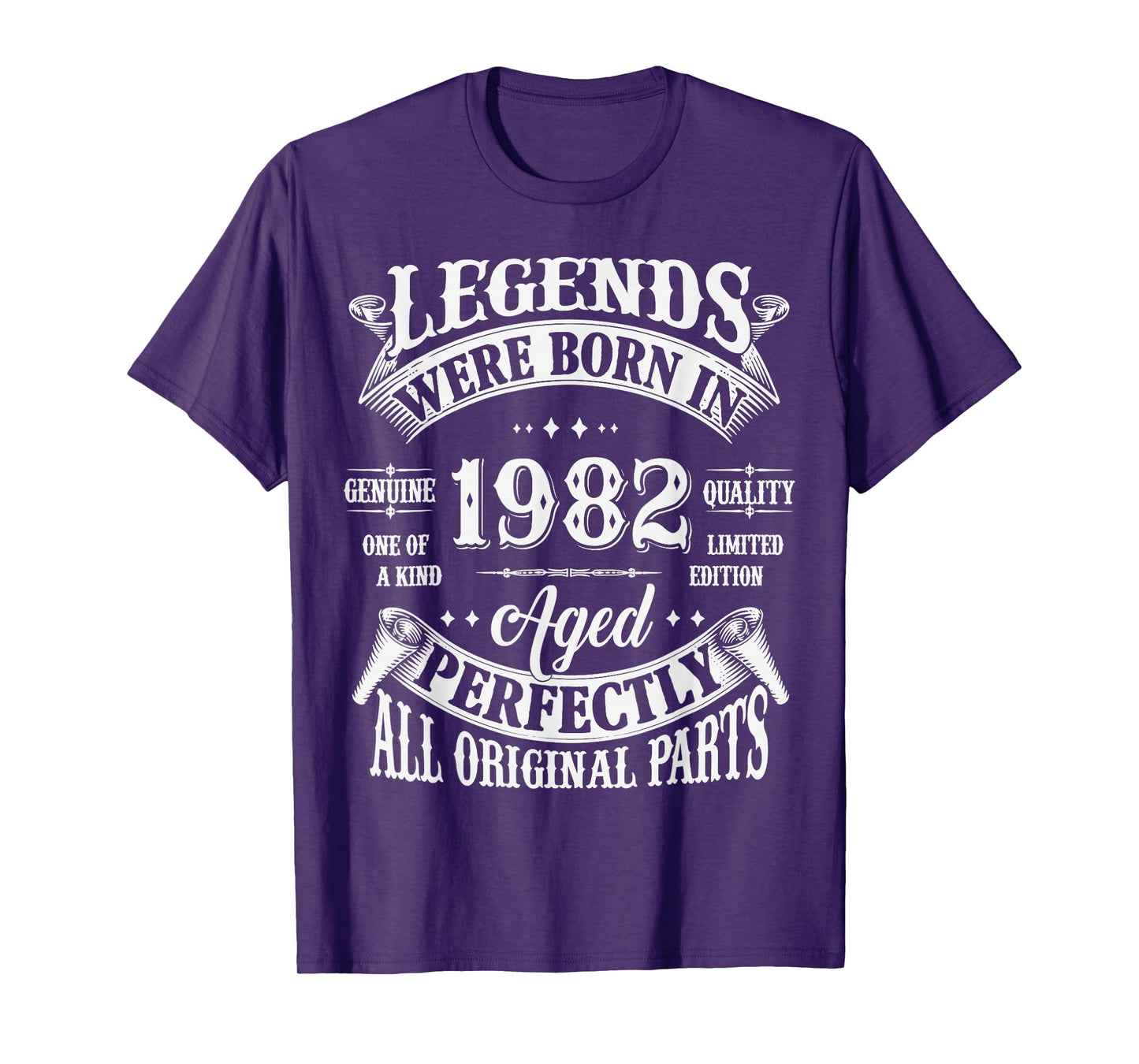 43rd Birthday Tee 43 Years Old Vintage Legends Born In 1982 T-Shirt