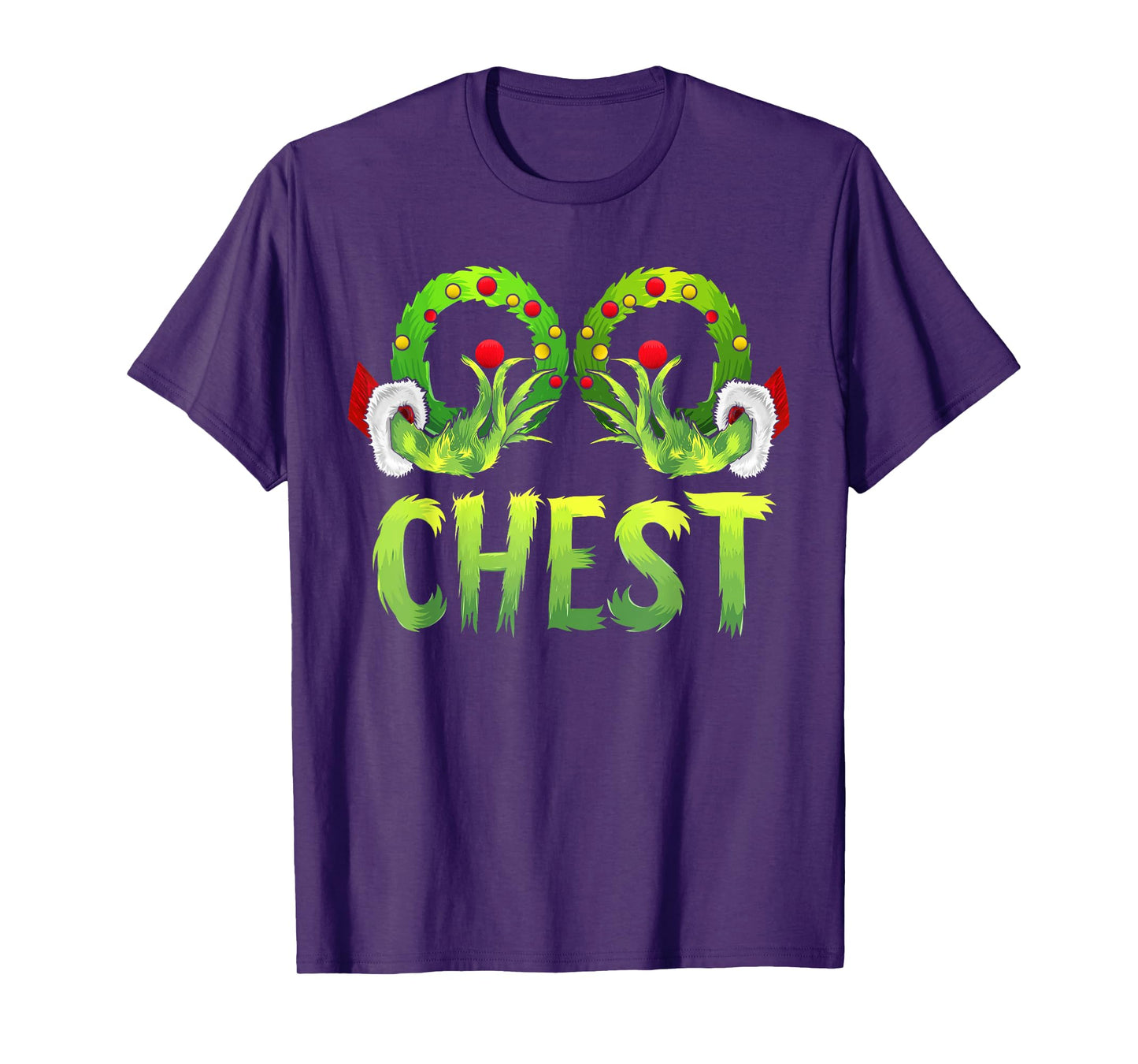Chest Nuts Matching Chestnuts Funny Christmas Couples Chest T-Shirt
