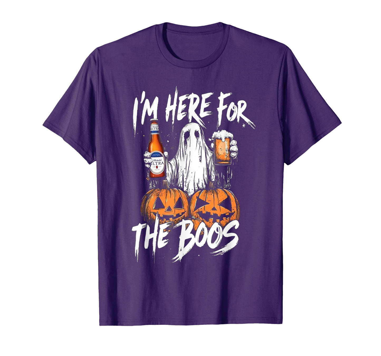 I'm Here for The Boos Funny Ghost Beer Halloween T-Shirt