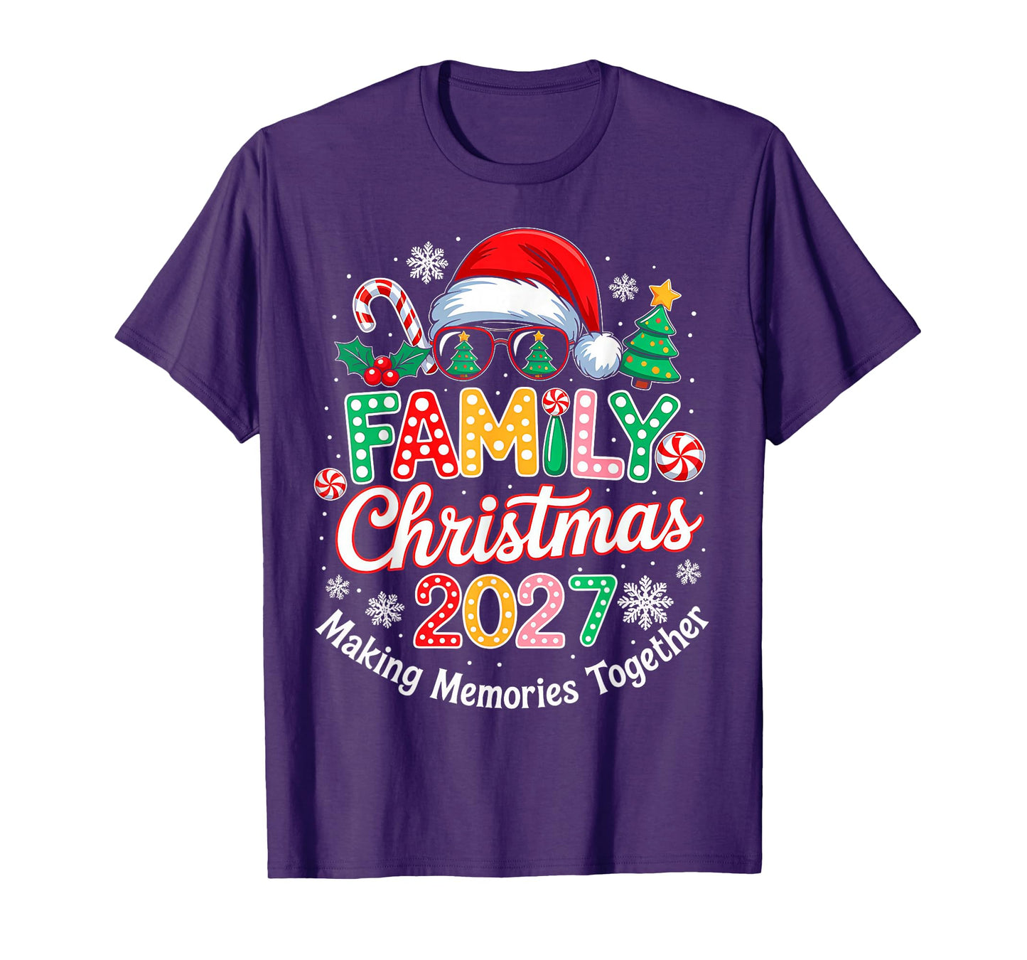 Family Christmas 2027 Christmas Squad Xmas Matching Pajamas T-Shirt