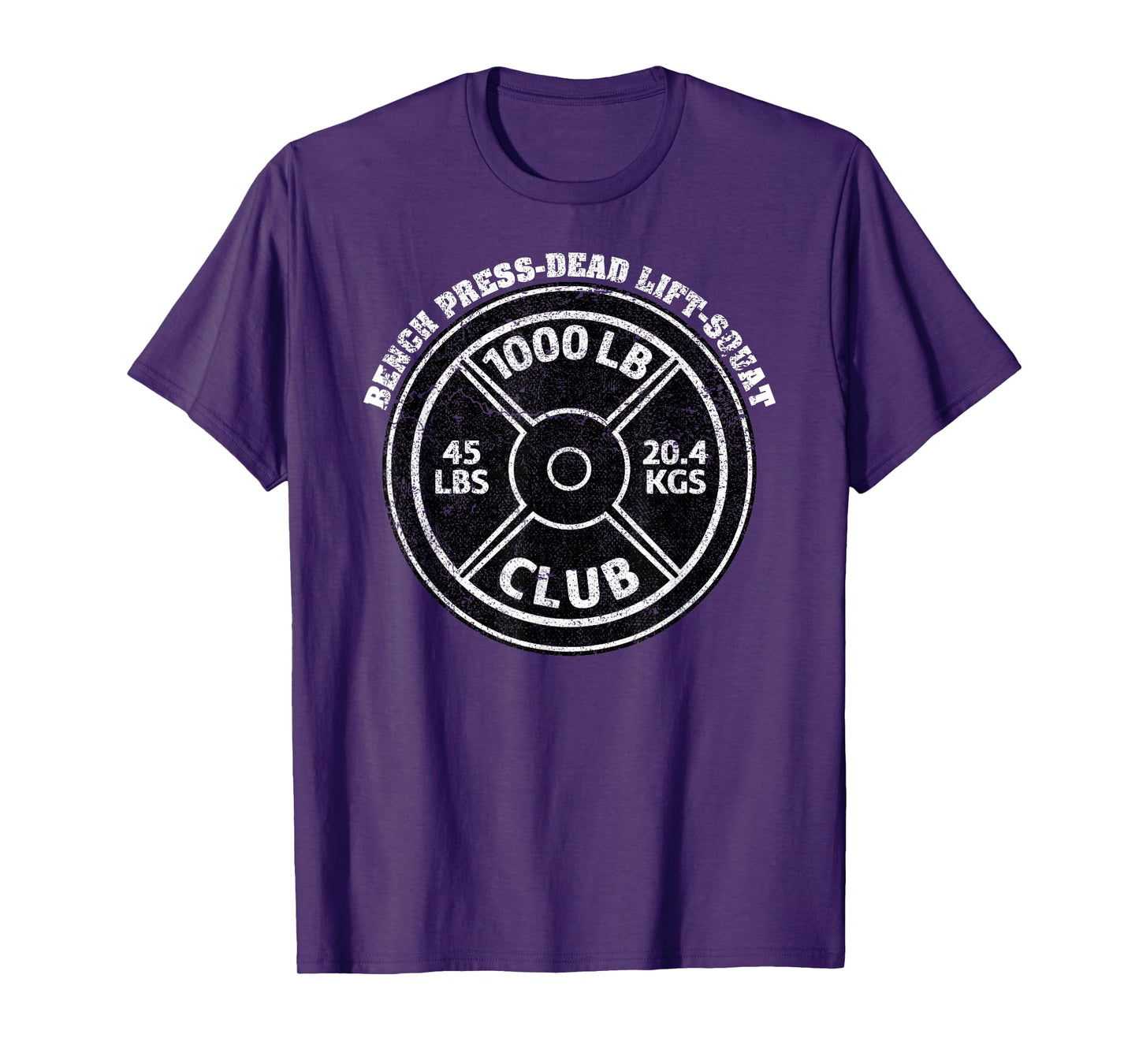 1000 Lbs Pound Club Gym Weightlifting Dead Lift Bench Press T-Shirt