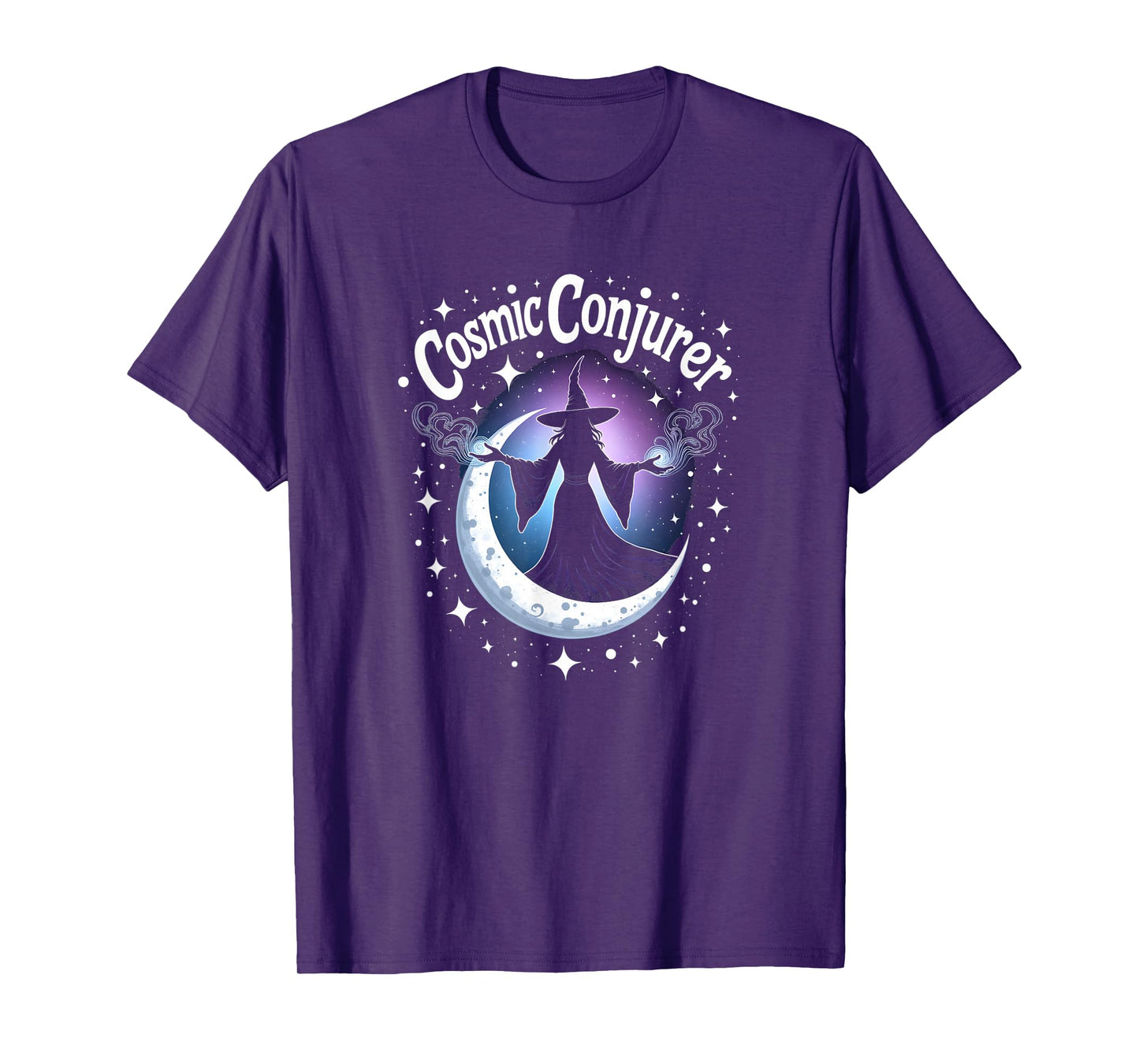 Halloween Witches & Magic: Cosmic Conjurer Mystical Moon T-Shirt