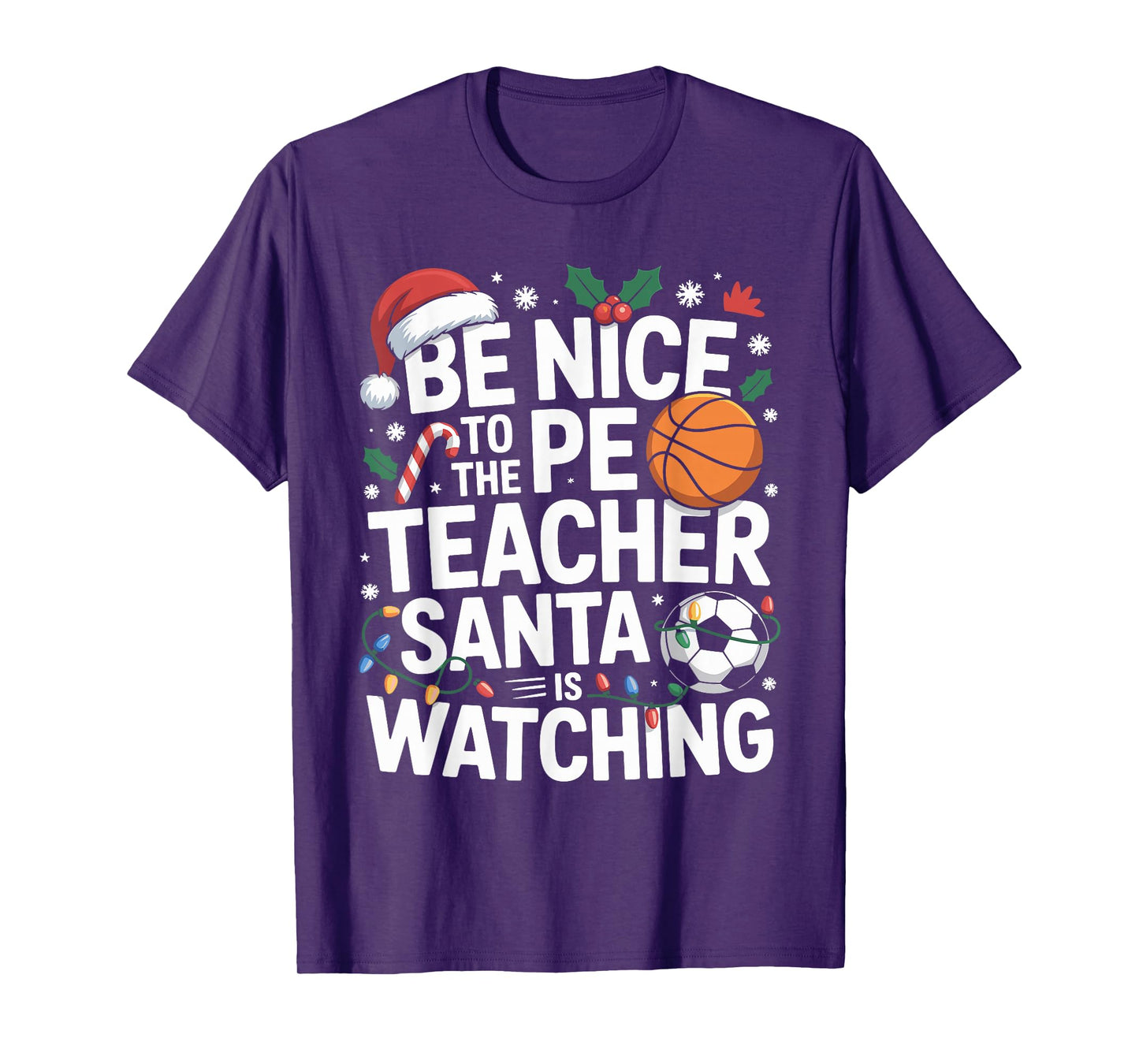 PE Teacher Christmas Physical Education Xmas T-Shirt