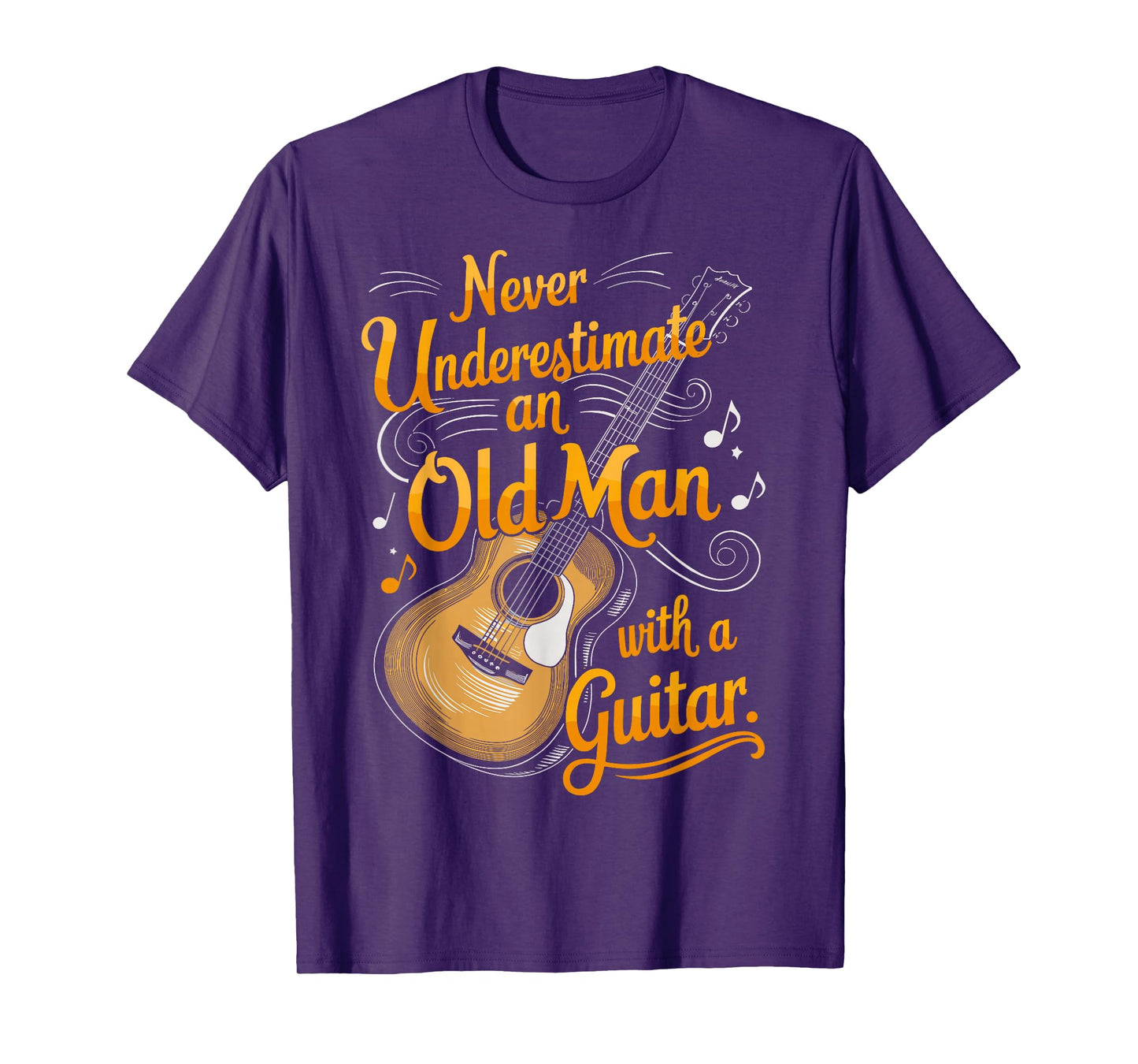 Never Underestimate An Old Man With A Guitar Player T-Shirt