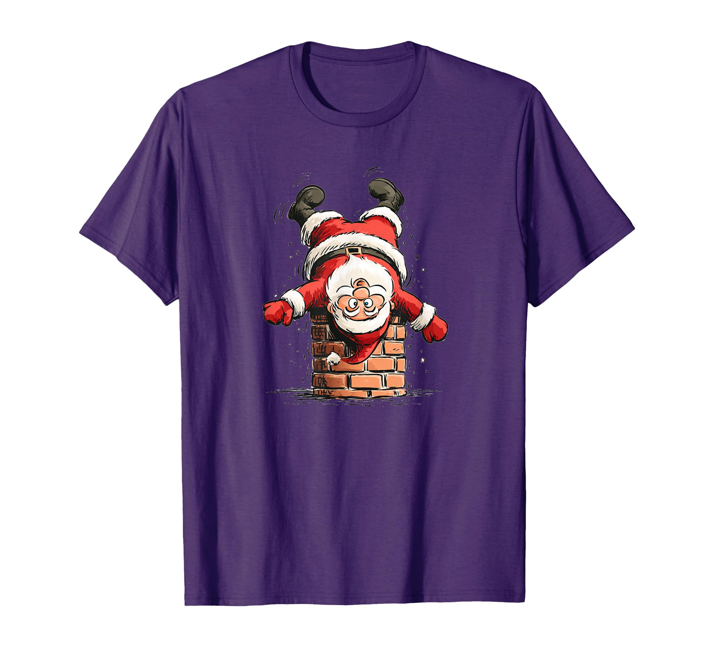 Funny Santa Chimney Exercise for Christmas Night T-Shirt