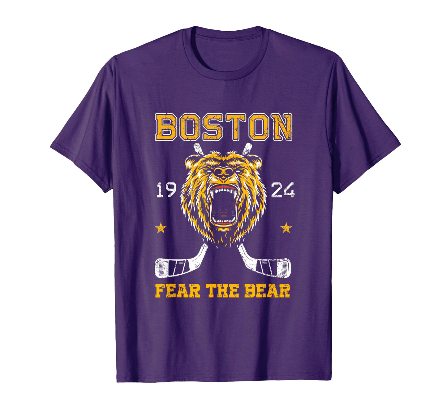 Boston Ice Hockey Fear the Bear T-Shirt