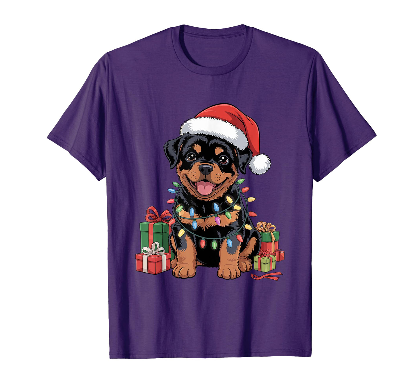 Rottweiler Christmas Xmas Funny Rottie Dog Lover Holiday T-Shirt