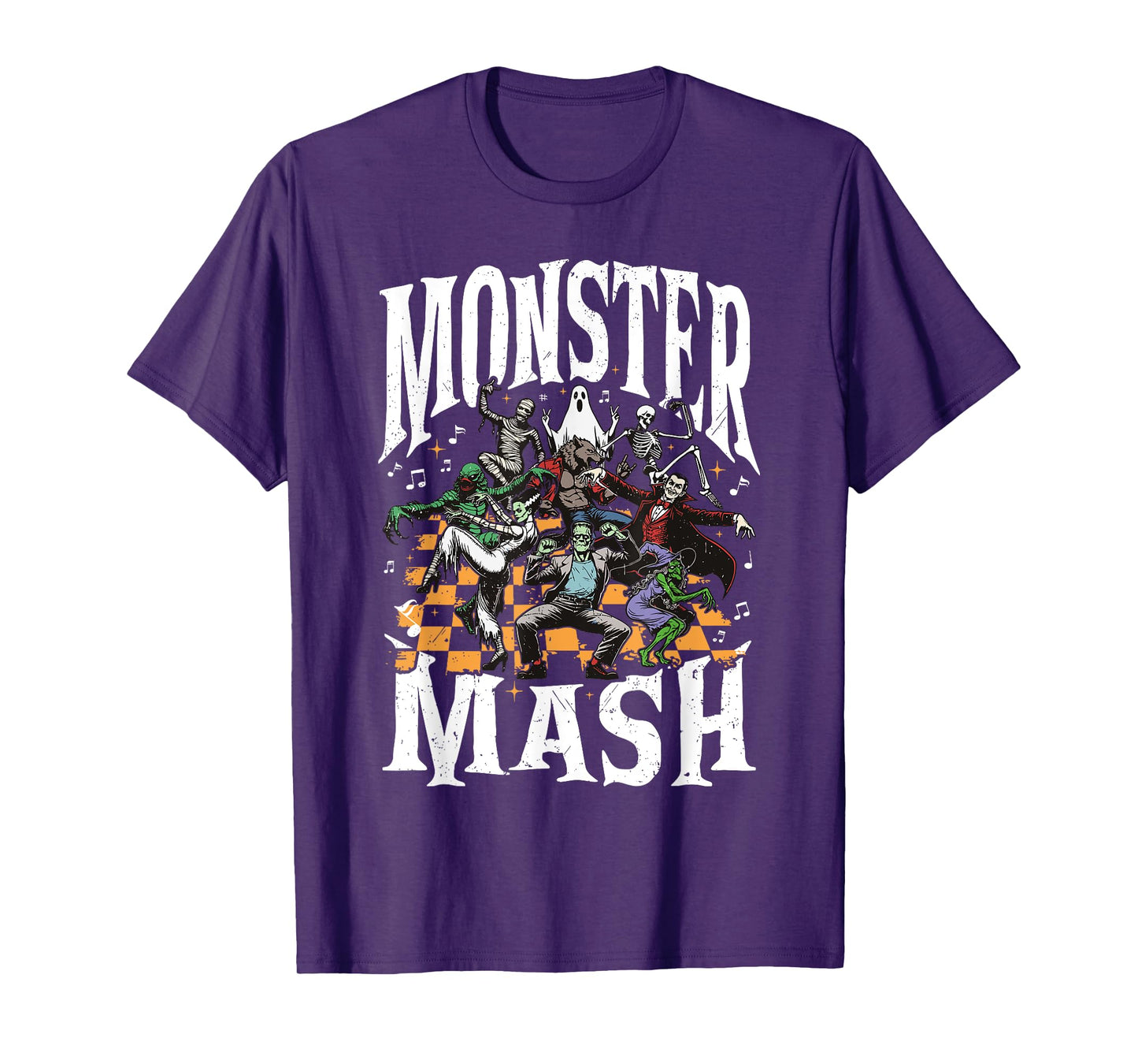 Monster Mash Retro Halloween Funny Monster Spooky Womens Men T-Shirt