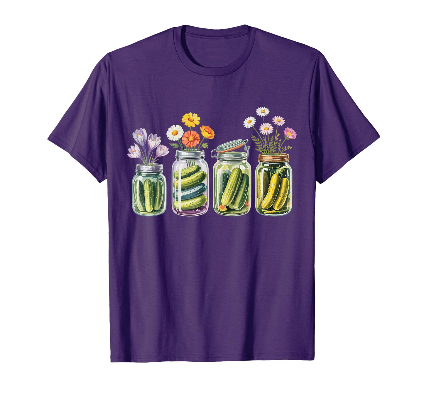 Vintage Canned Pickles Wildflower Canning Season Pickle Jar T-Shirt