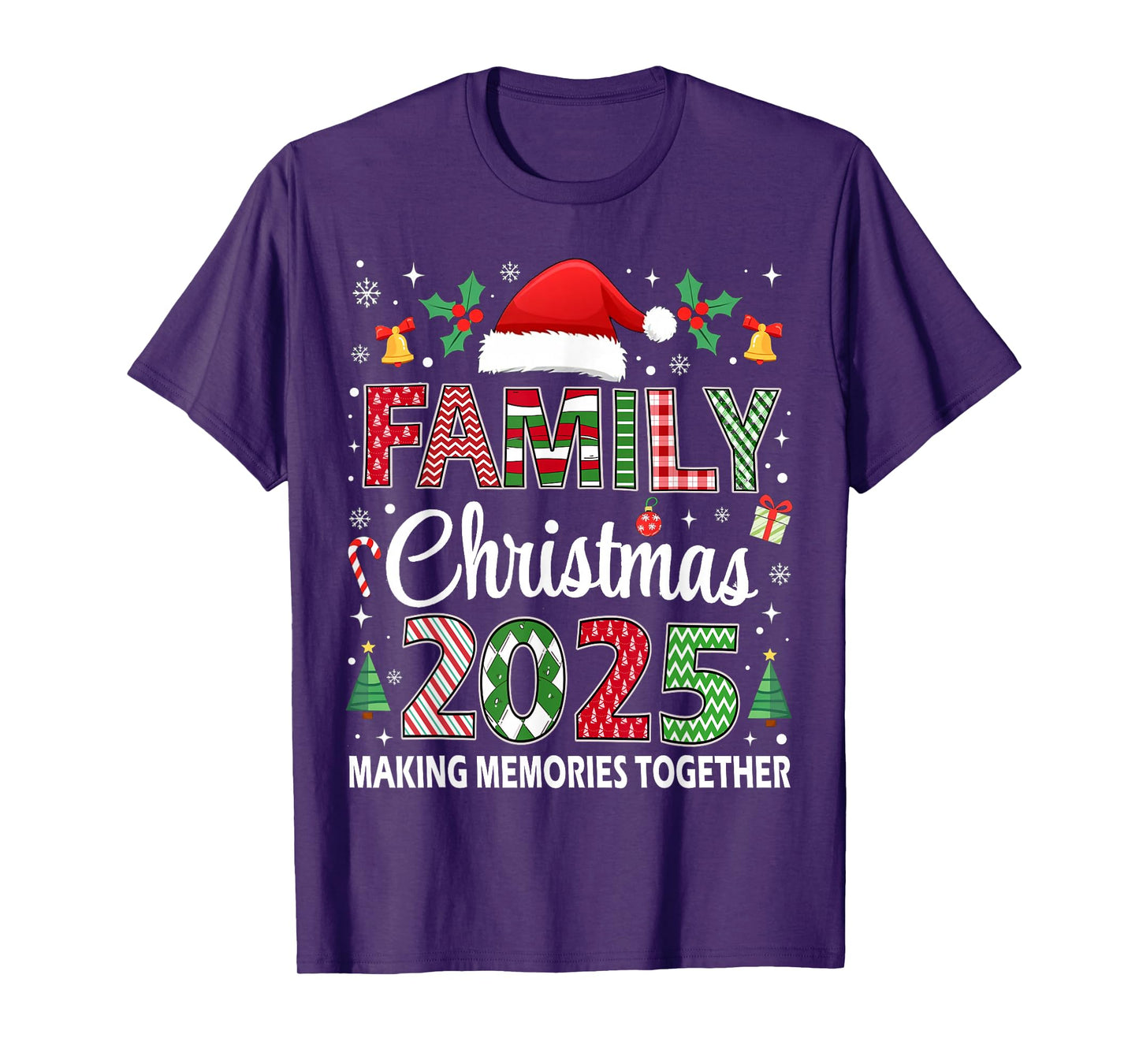 Family Christmas 2025 Matching Outfit Santa Funny Xmas Squad T-Shirt