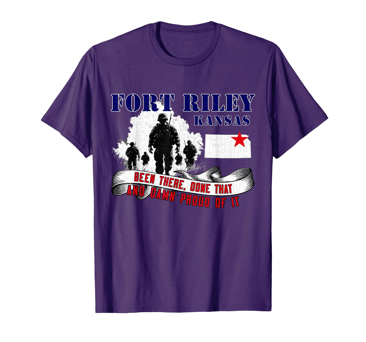 Fort Riley Kansas US Military Base Veterans Day Gifts T-Shirt