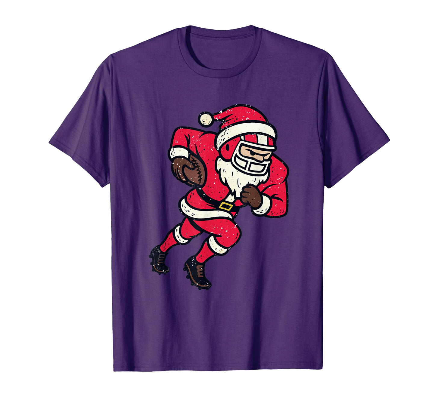Santa Claus Playing Football Xmas Holiday Christmas T-Shirt